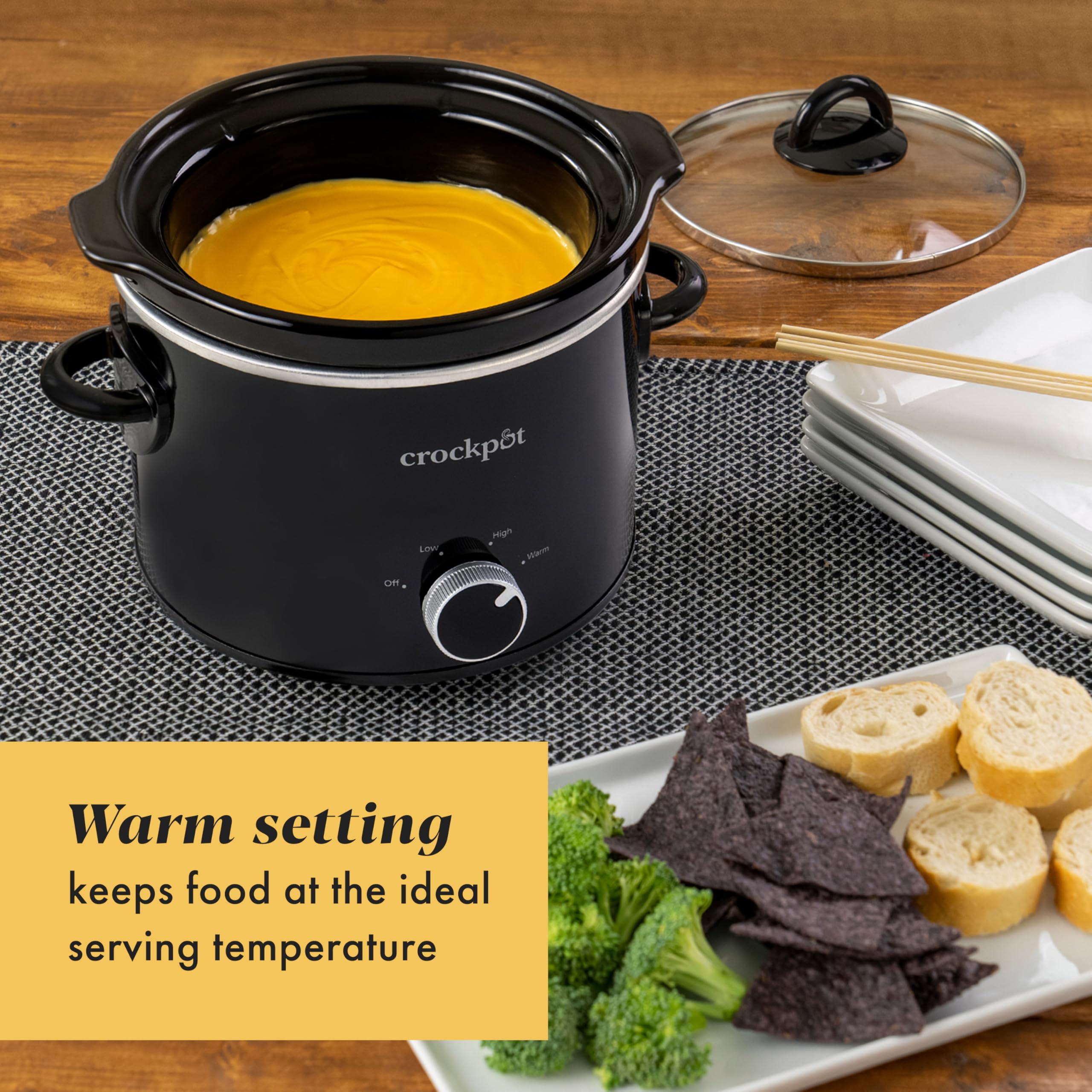 Crock-Pot stoneware in oven being browned, Crock-Pot brand enabling oven-finishing up to 400°F