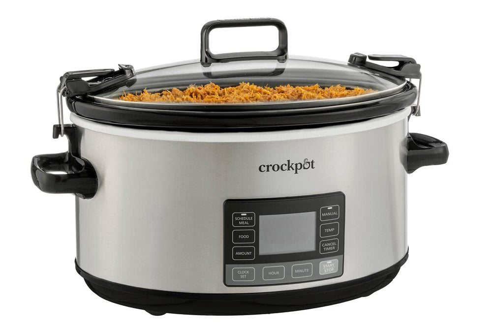 Crock-Pot front view stainless steel showing sturdy design and reliability