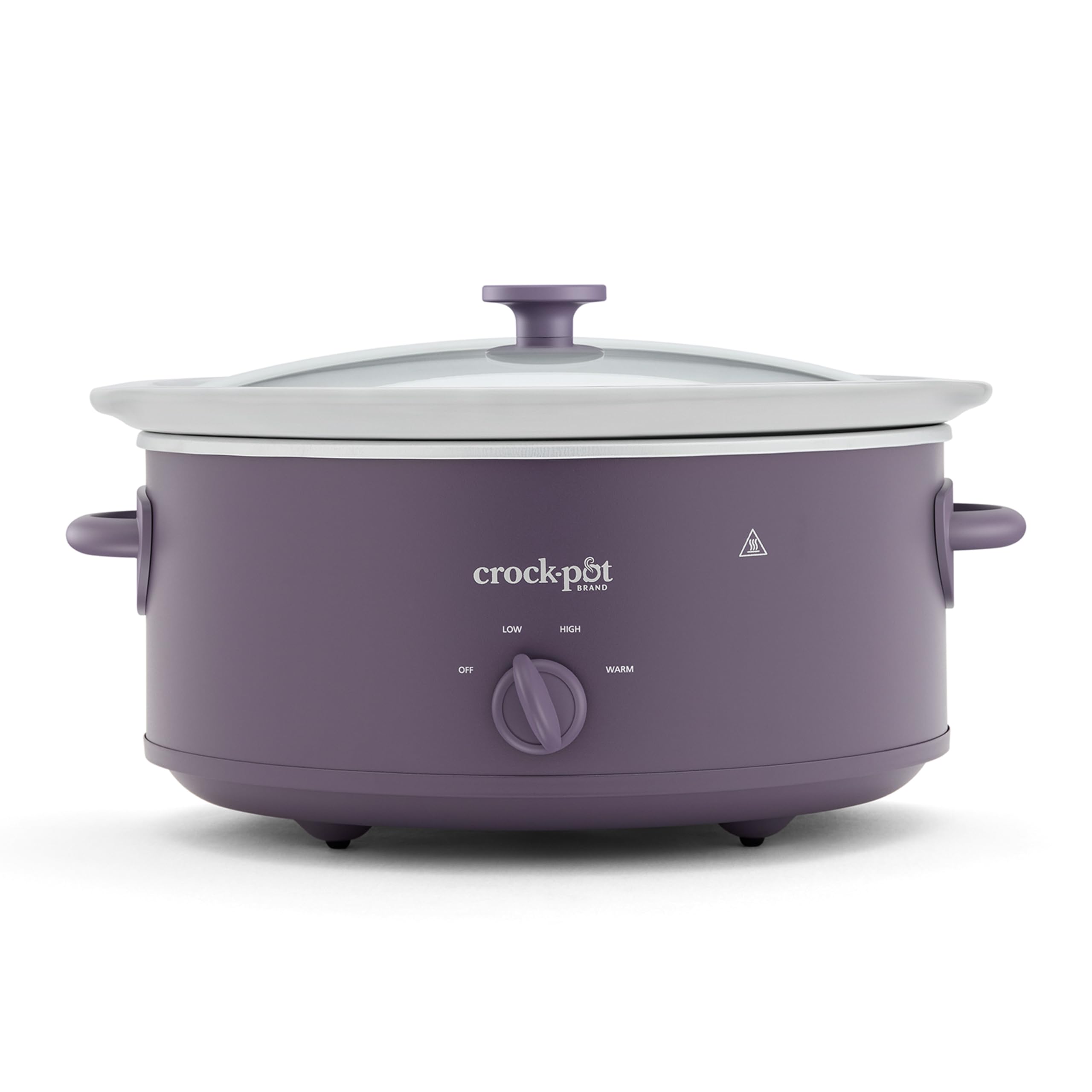 Crock-Pot front view showing Purple Potato finish and modern-vintage look, enhances kitchen style
