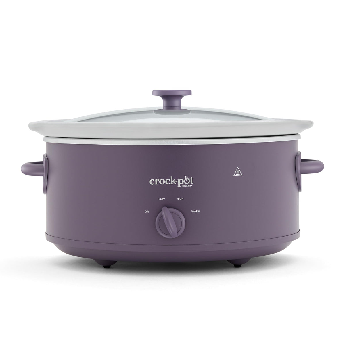 Crock-Pot front view showing Purple Potato finish and modern-vintage look, enhances kitchen style
