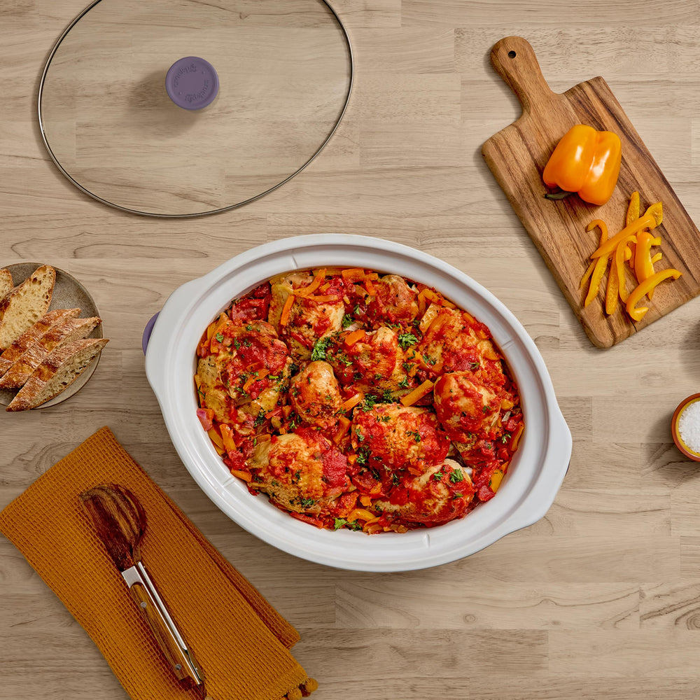 Crock-Pot serving at table lifestyle shot showing easy entertaining and crowd feeding