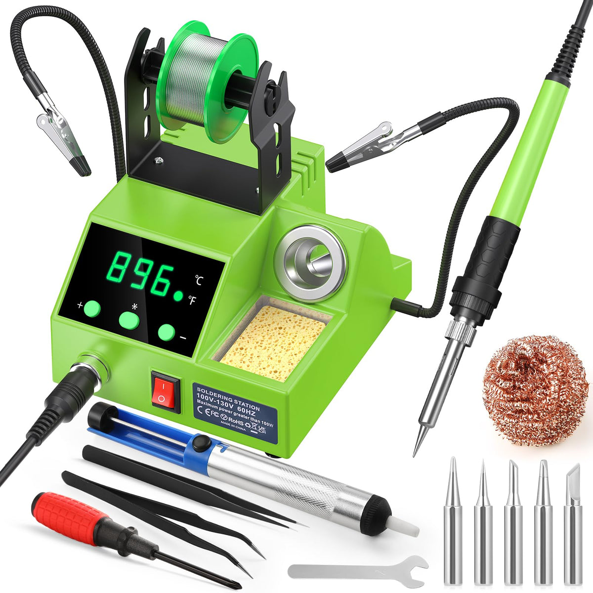 Crtsweker soldering station front panel showing LED display and controls for precise temperature