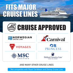 Cruise On held in hand to show compact size for easy travel packing
