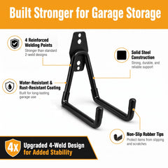 CRXCRC mounted hook supporting ladder to show secure storage and space savings benefit