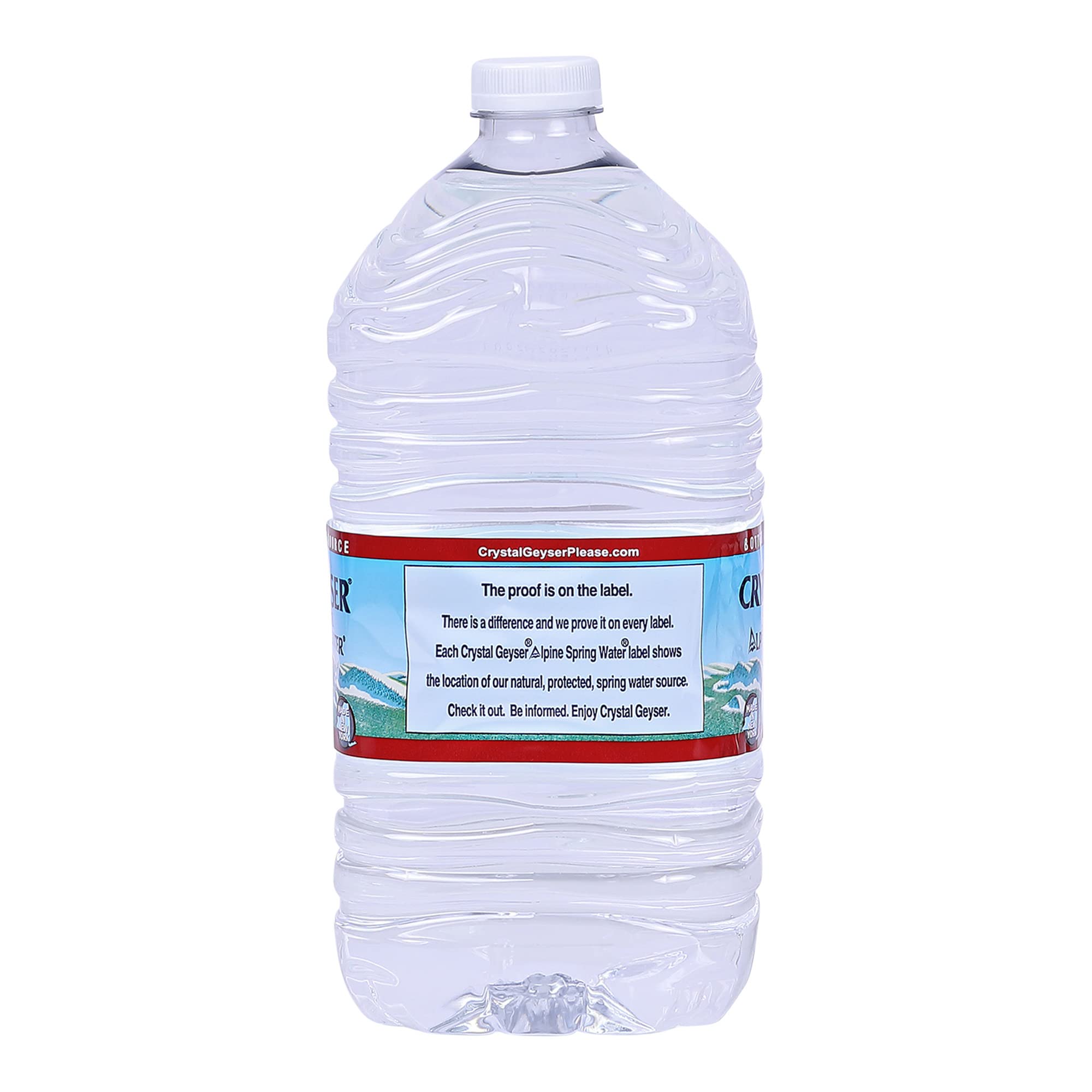 Crystal Geyser pouring water from jug into glass demonstrating quick serving convenience