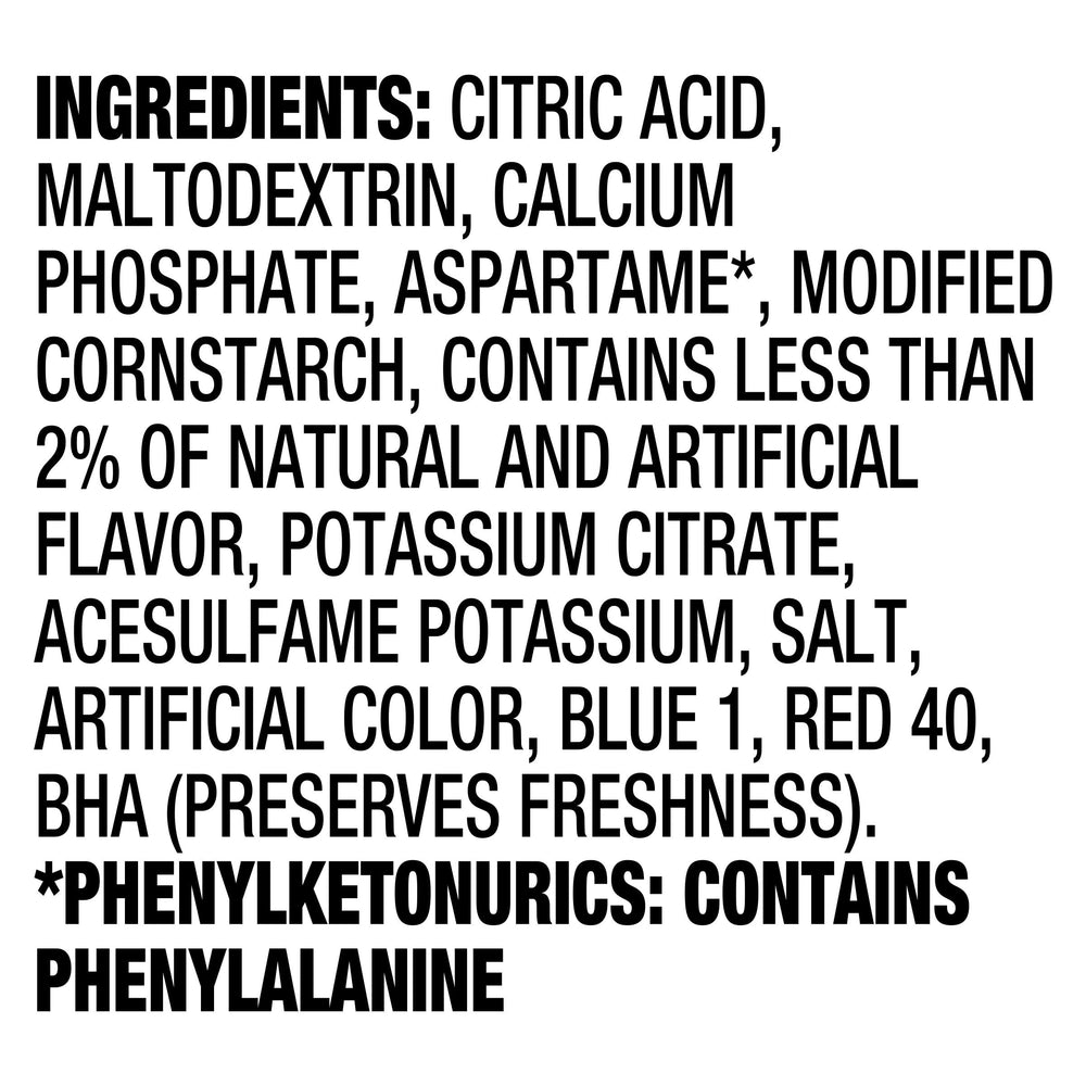 Crystal Light powdered texture detail showing fine mixability and quick dissolve
