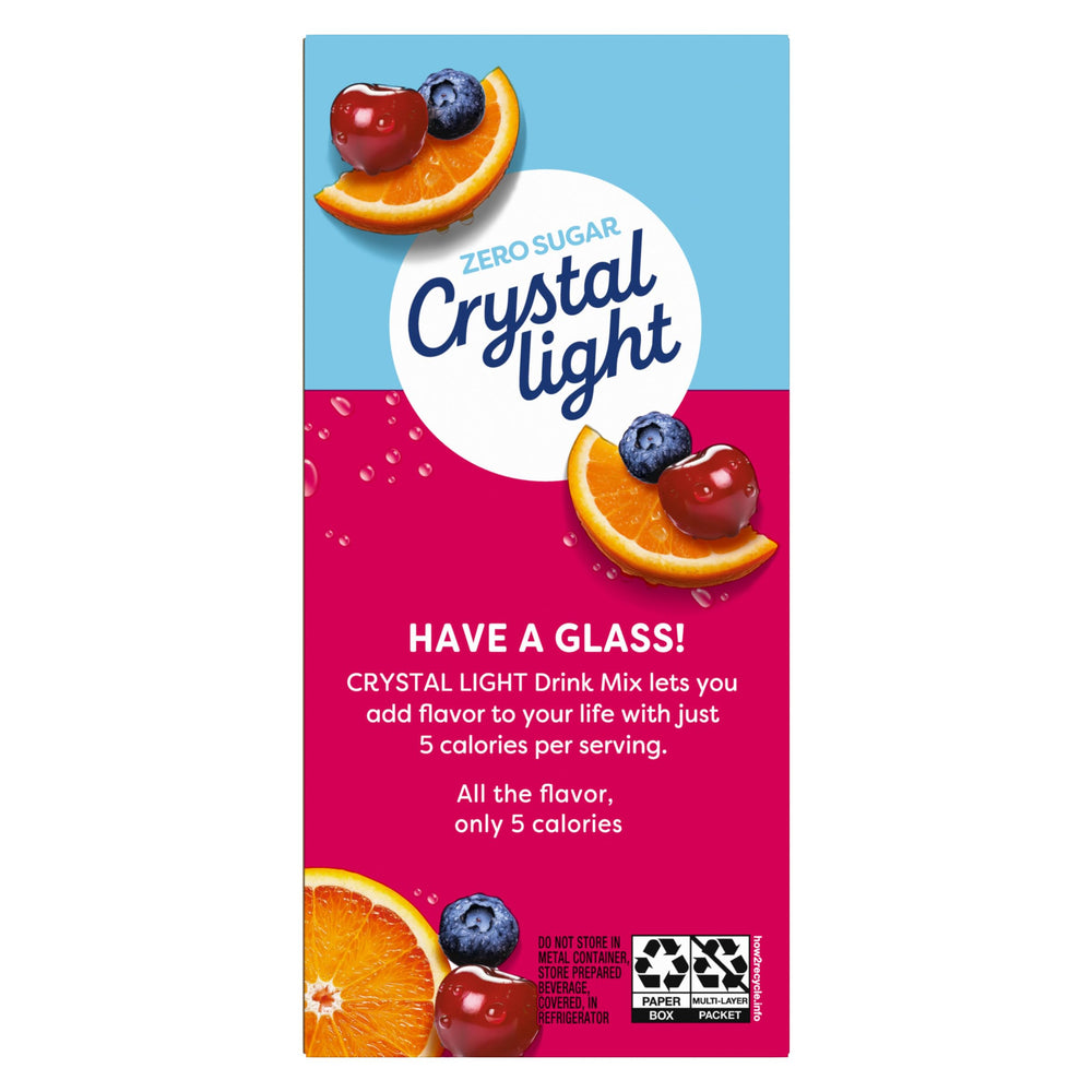 Served Crystal Light fruit punch over ice showcasing cold, flavorful refreshment