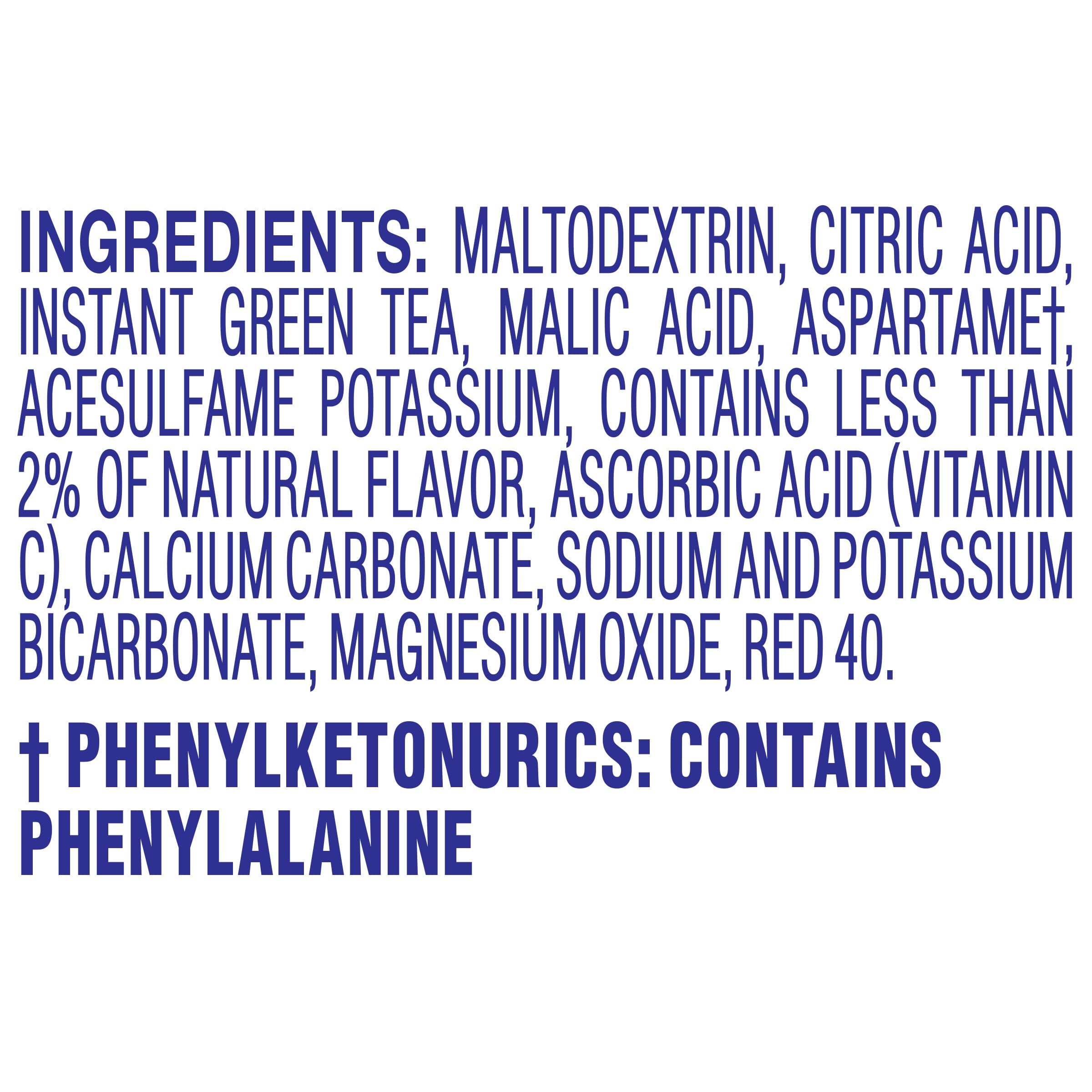 Powder texture from Crystal Light packet illustrating quick-mix convenience
