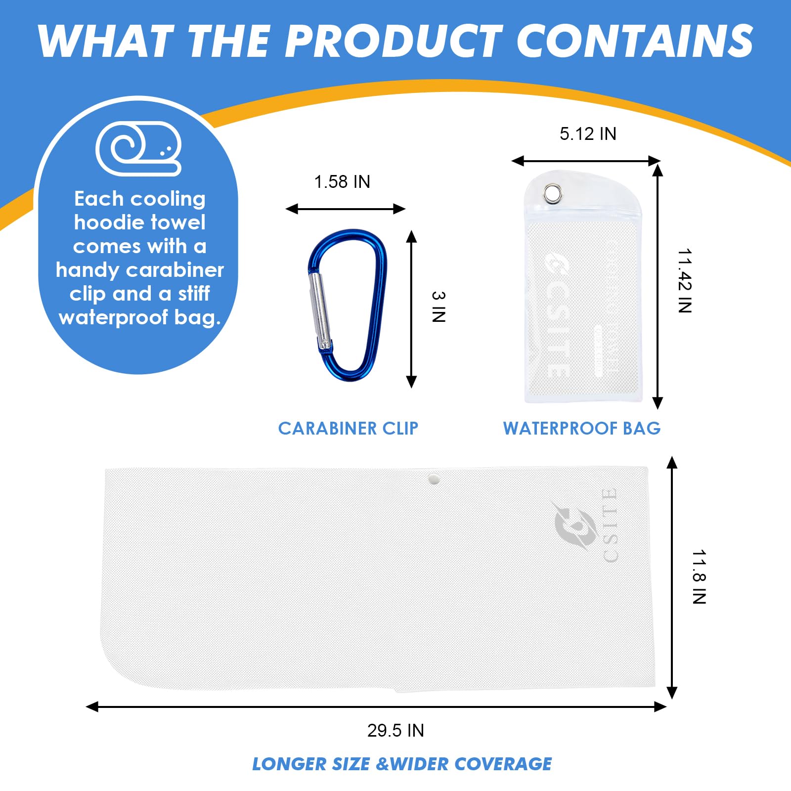 CSITE folded cooling towels compact for packing and reuse benefit