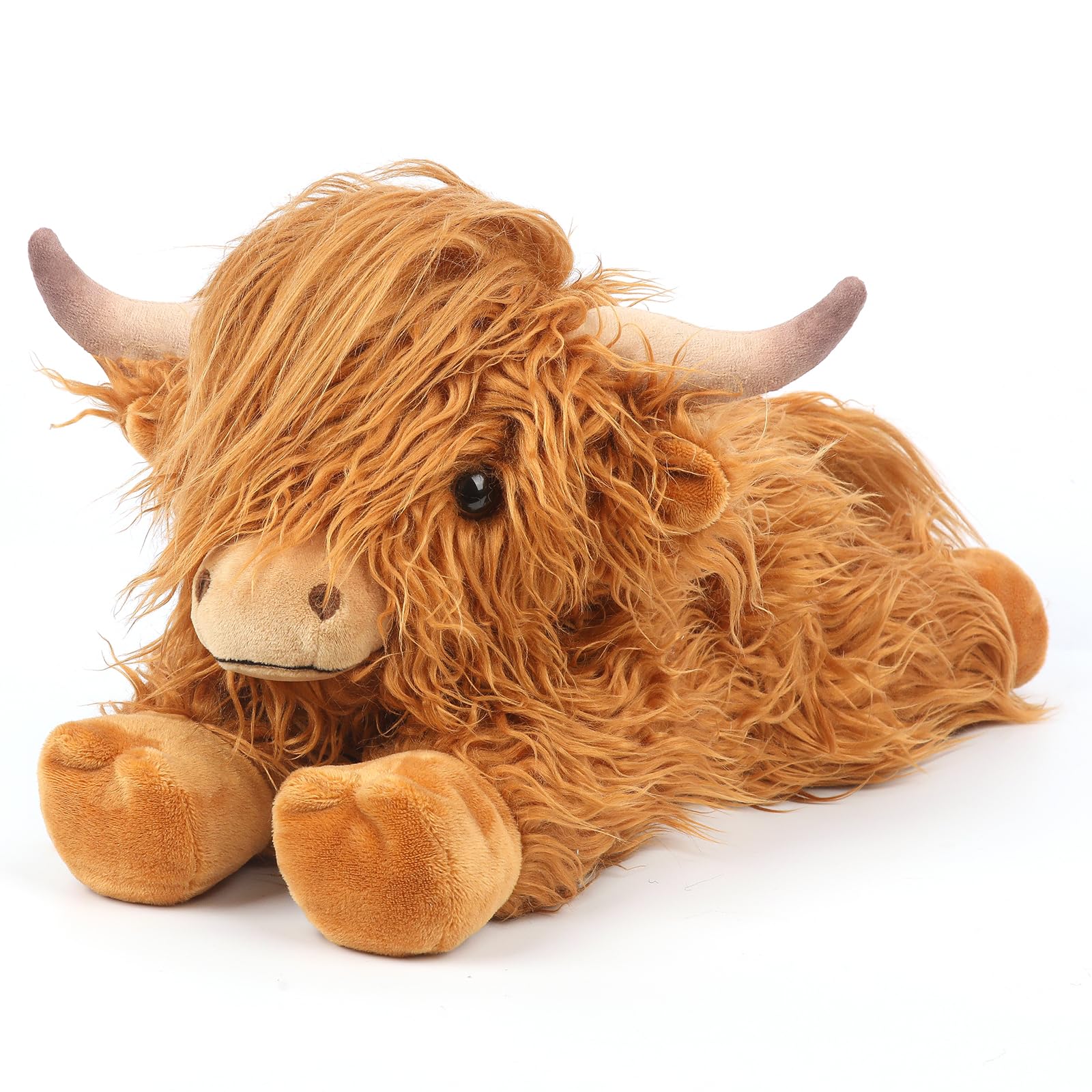 Cuckool highland cow front view showing plush shape and cuddle appeal