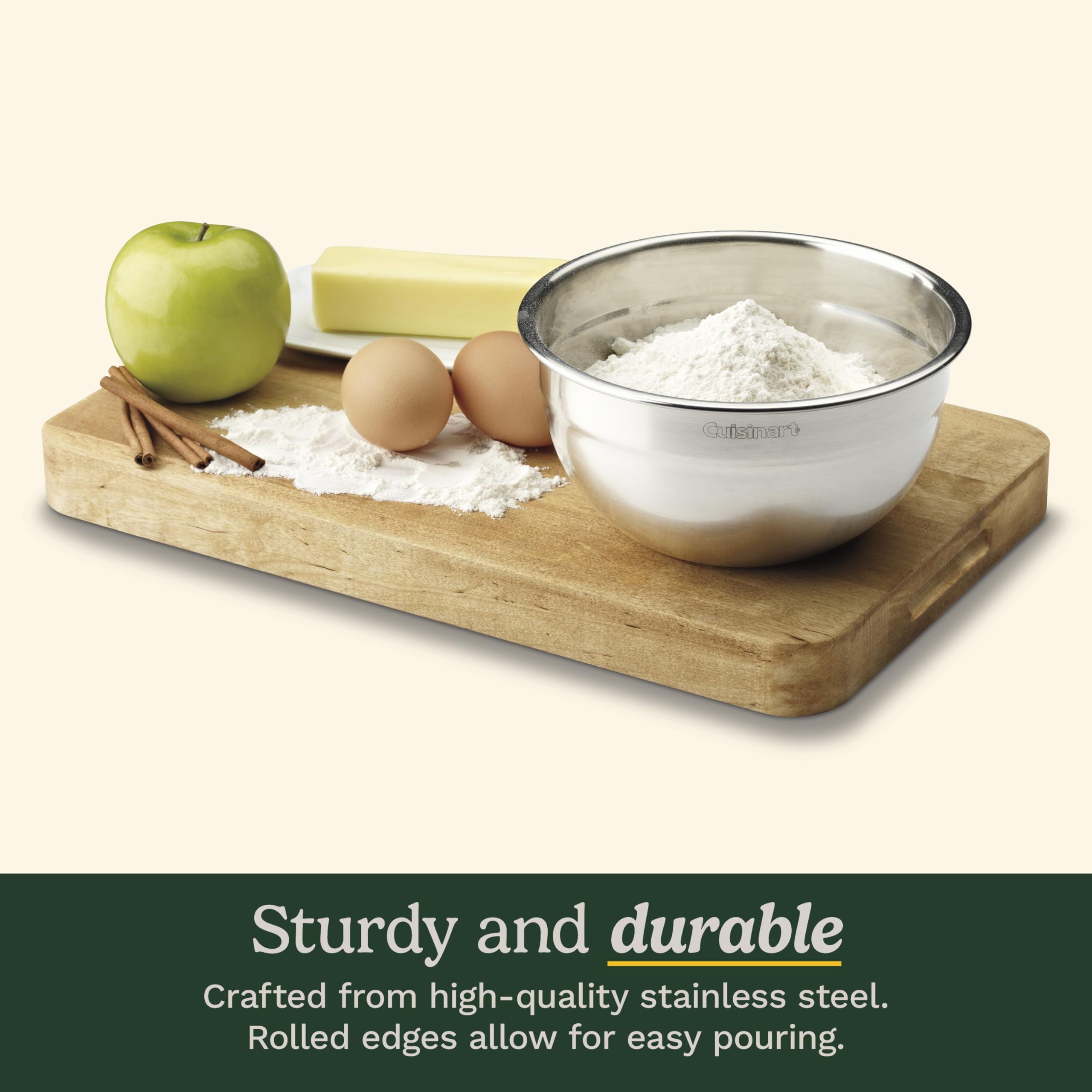 Cuisinart three sizes side by side illustrating size versatility for recipes