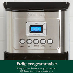 Cuisinart close-up of backlit LCD and buttons for easy programming and alerts