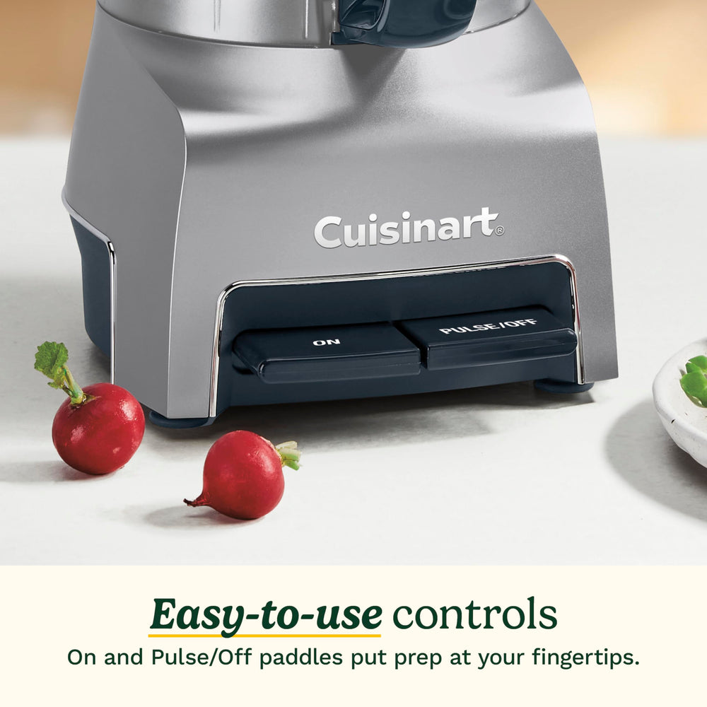 Cuisinart work bowl with removable parts nested for space-saving storage