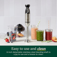 Cuisinart chopper, whisk and measuring cup attachments displayed for versatile prepping