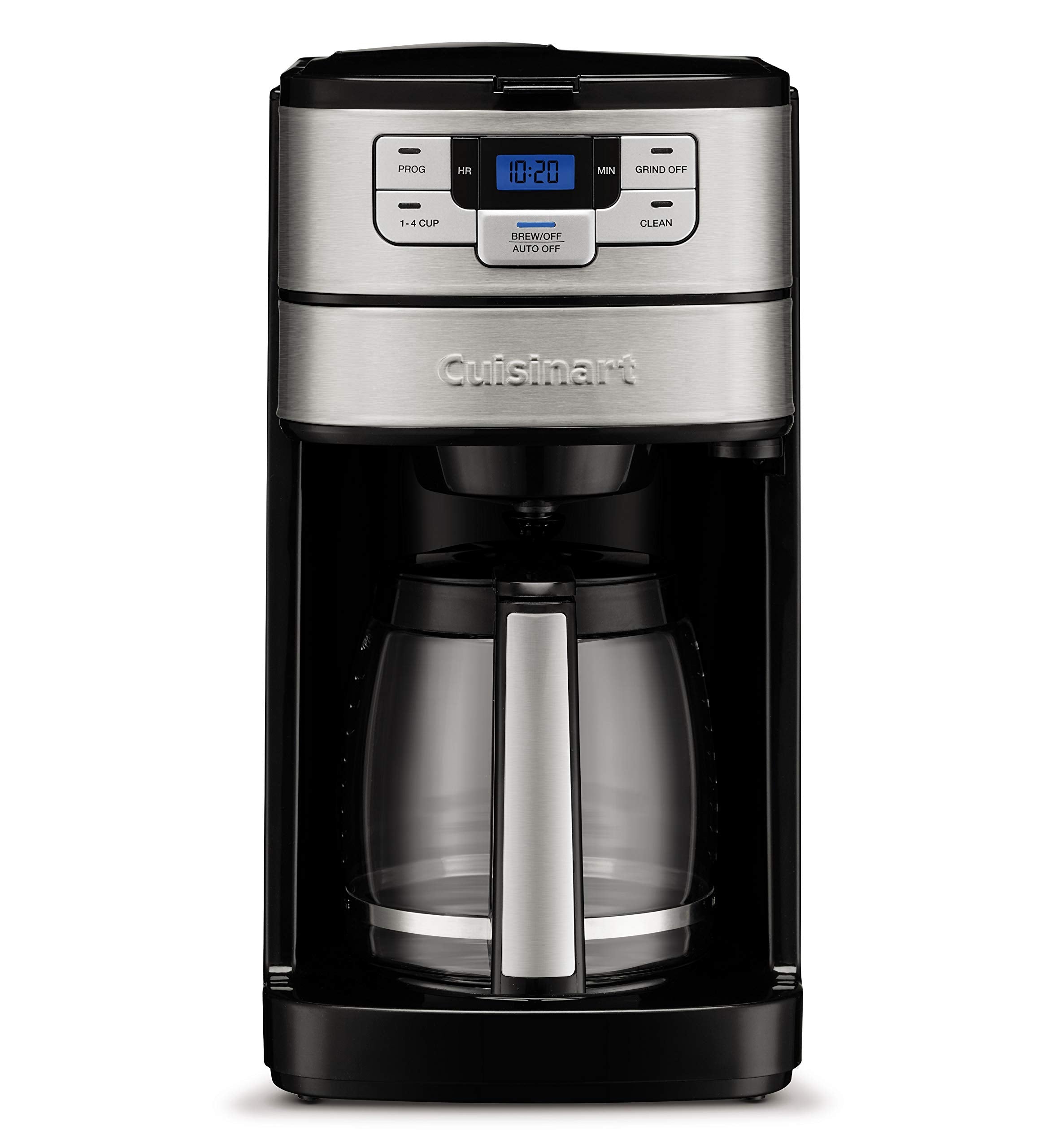 Cuisinart gold-tone filter and charcoal filter detail for cleaner tasting coffee
