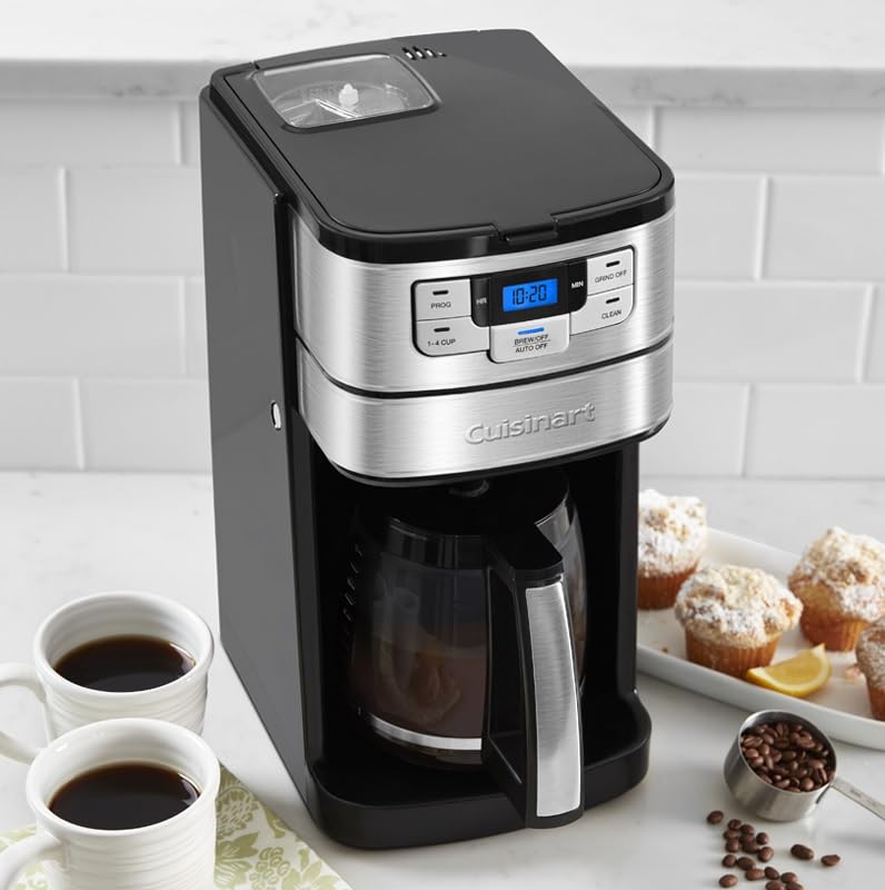Cuisinart in kitchen lifestyle scene highlighting convenience and brewed coffee ready