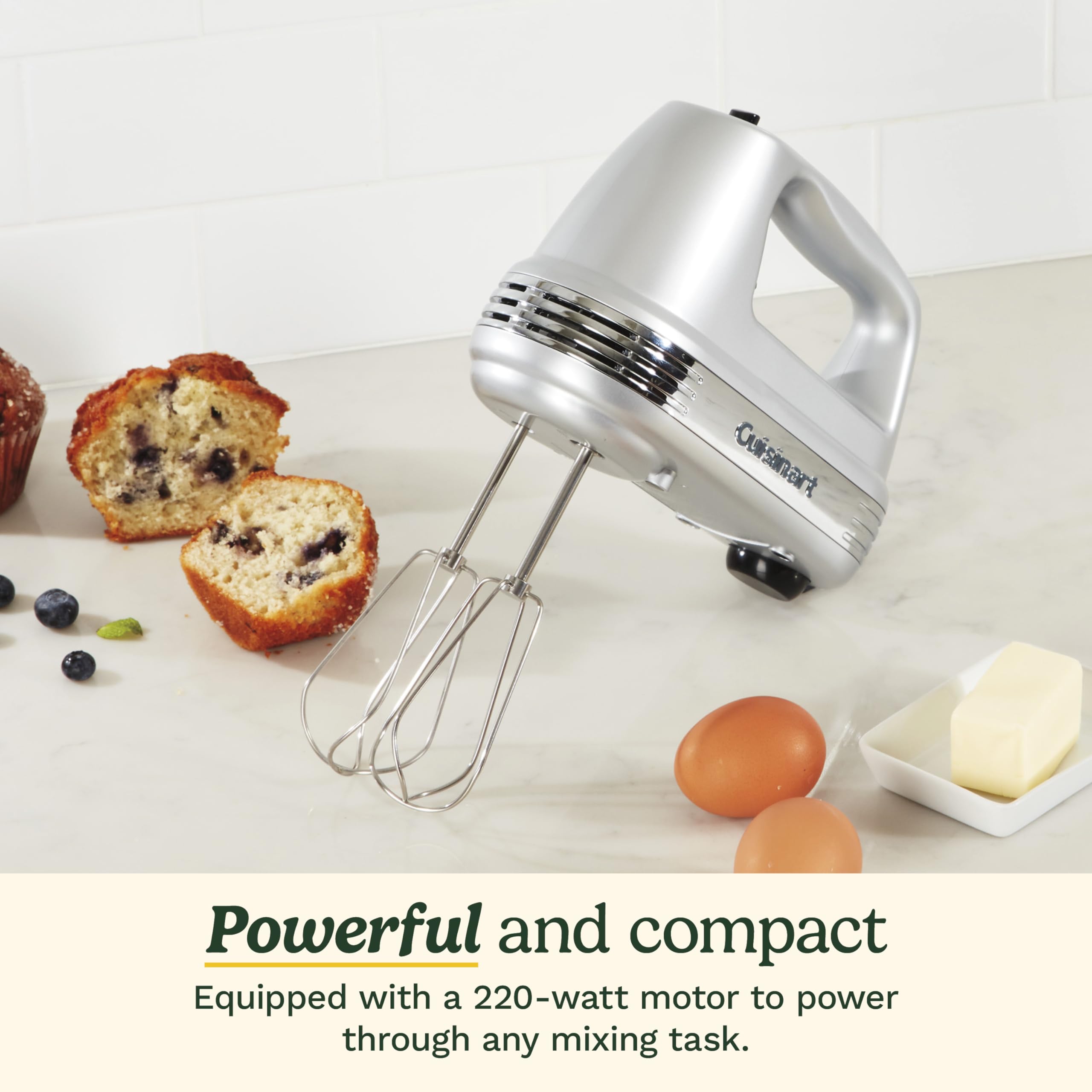 Cuisinart extra-long beaters close-up highlighting clog-free design benefit