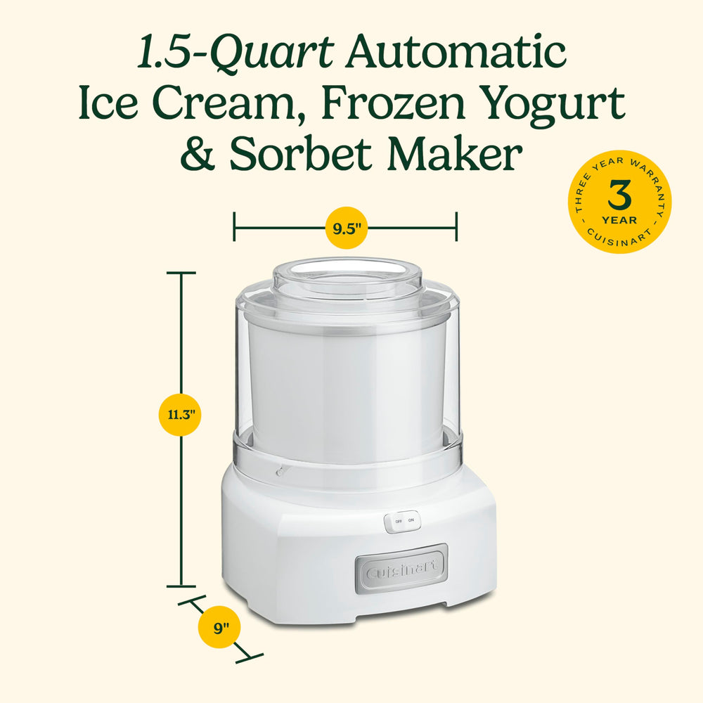 Cuisinart double-insulated freezer bowl texture for fast freezing benefit