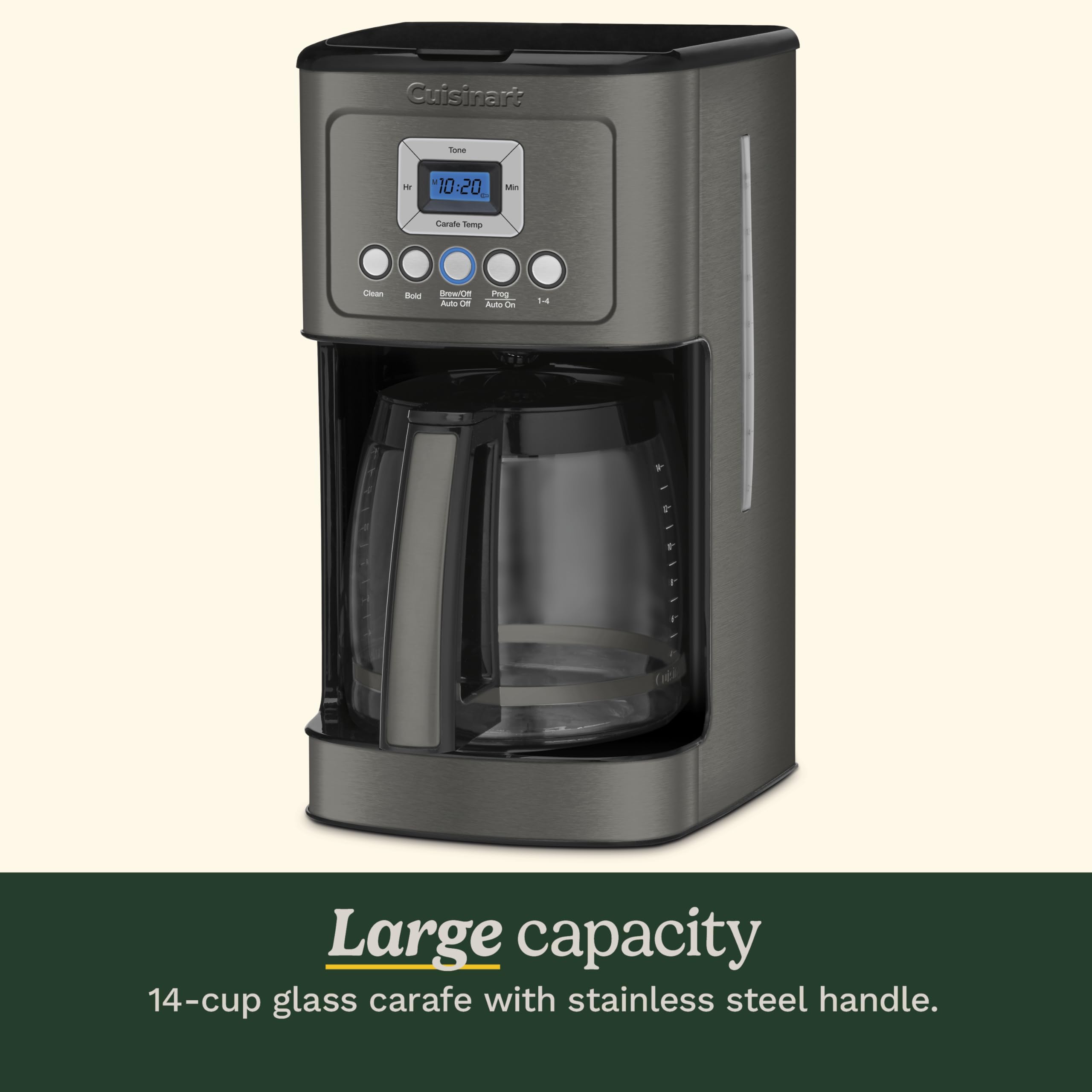 Cuisinart gold-tone permanent filter detail emphasizing reusable convenience