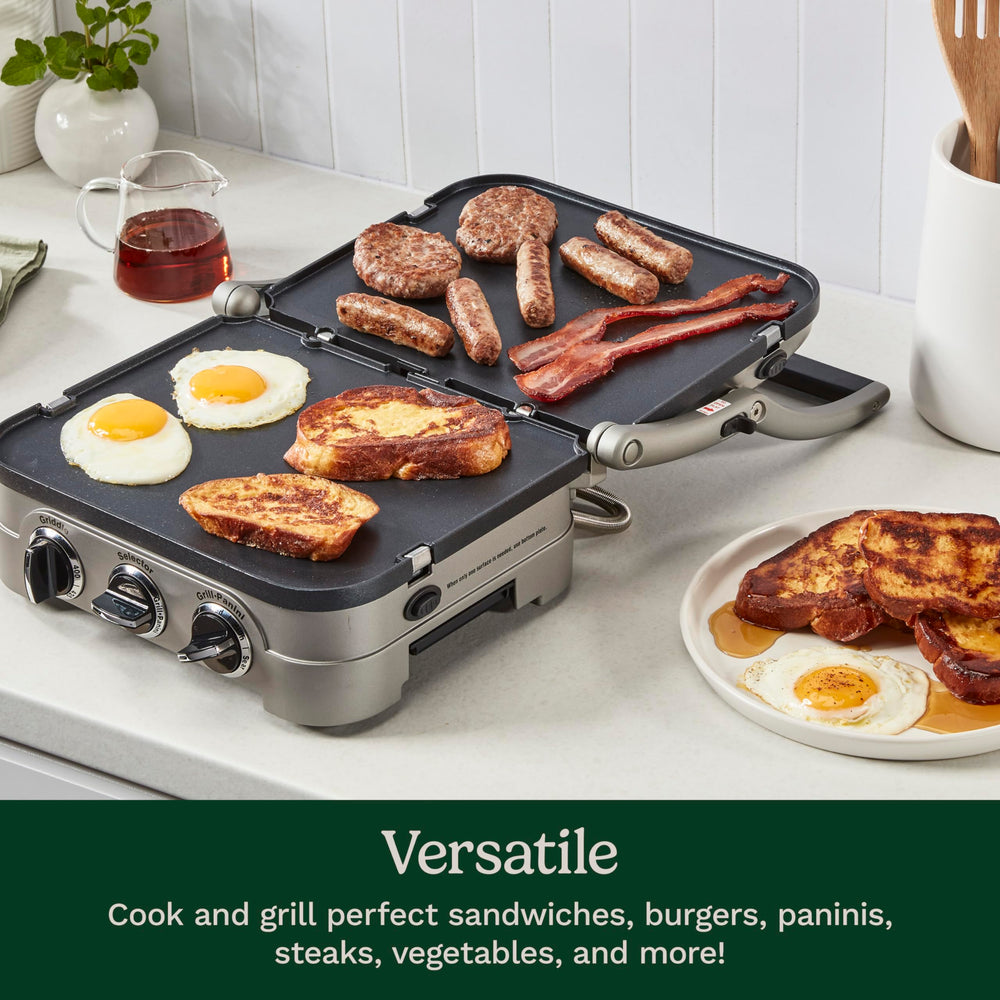 Cuisinart Griddler drip tray and scraper tool highlighting easy residue removal