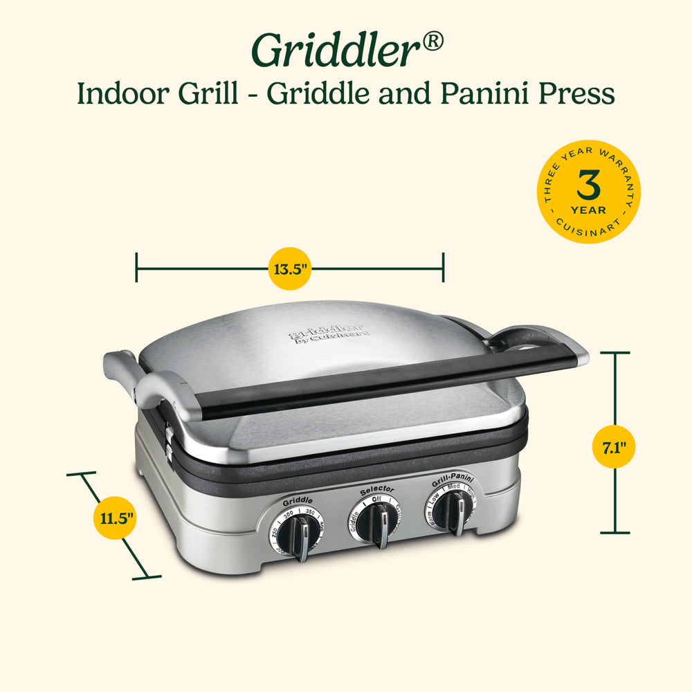 Cuisinart Griddler on kitchen counter demonstrating multiuse family meal prep