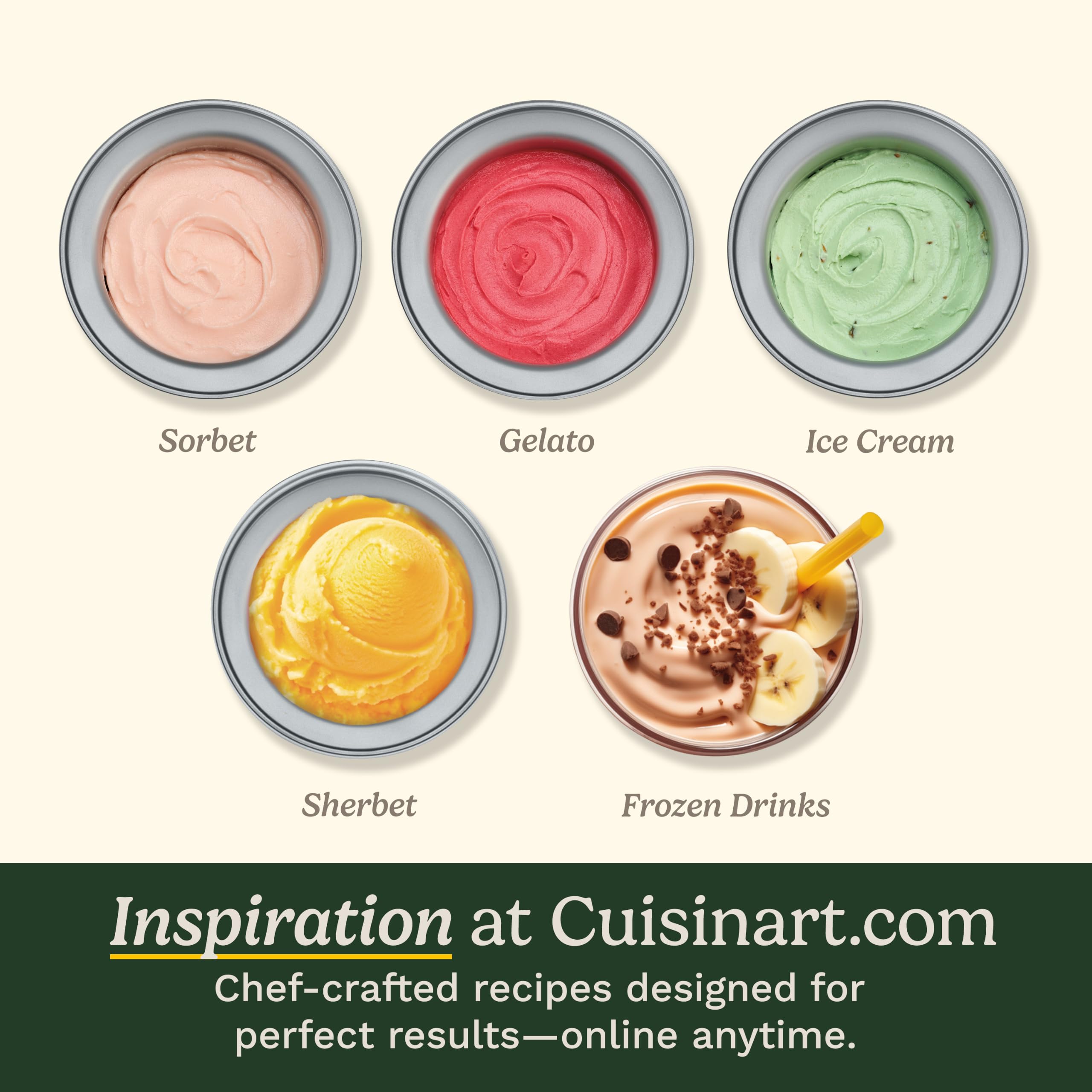 Cuisinart wide ingredient spout while adding mix-ins, simplifies flavoring