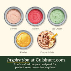 Cuisinart wide ingredient spout while adding mix-ins, simplifies flavoring