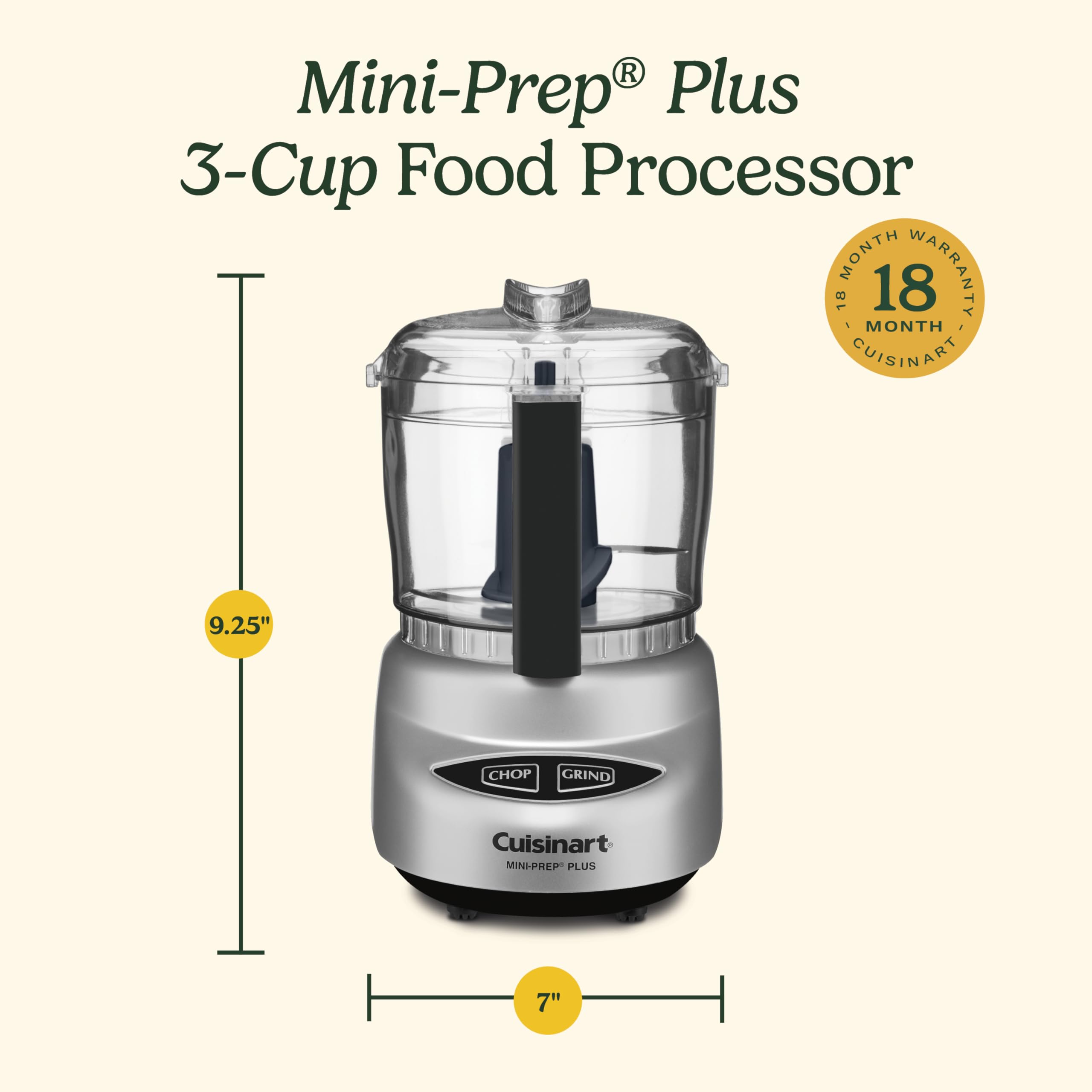 Cuisinart mini-prep accessories and packaging including spatula and recipe book for easy starts
