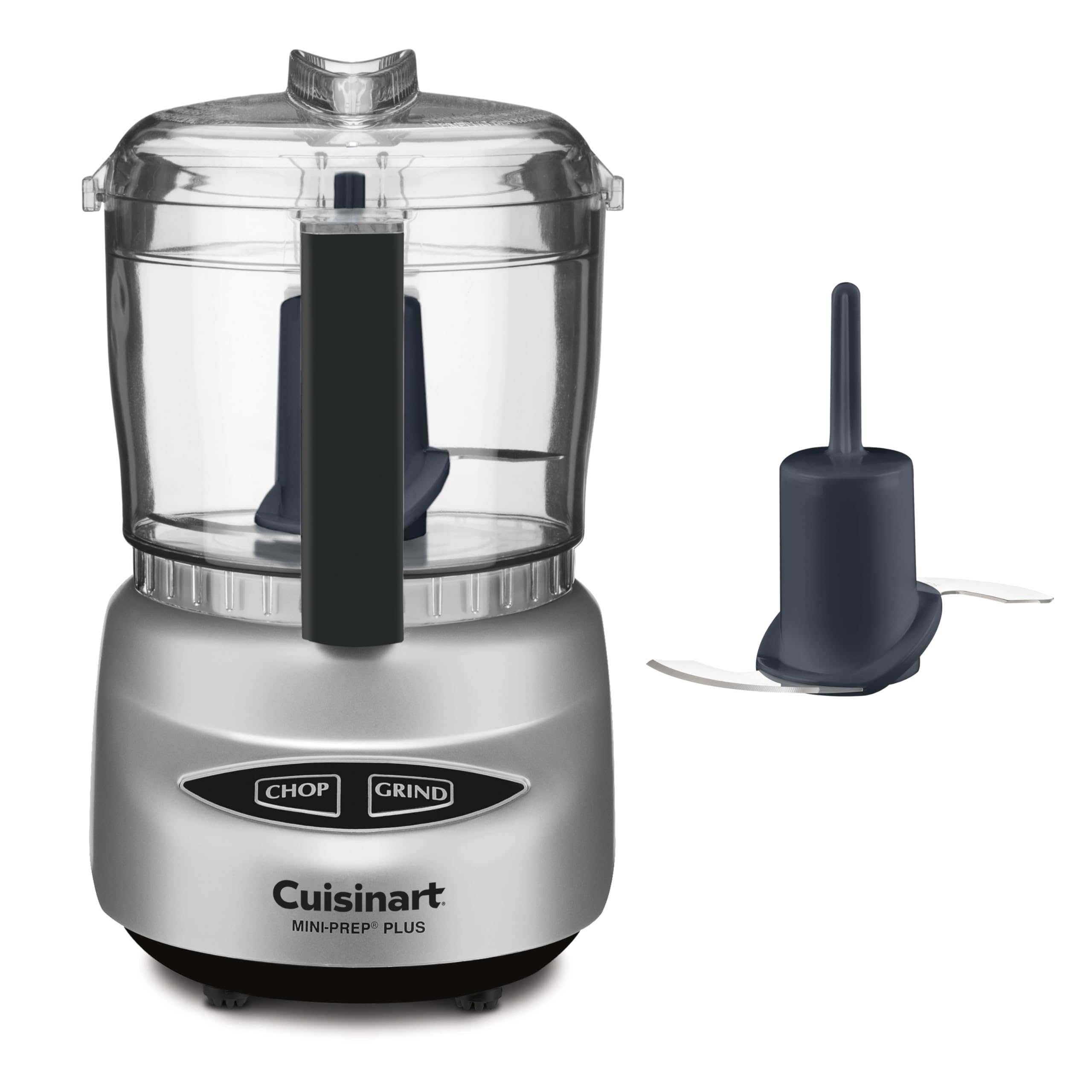 Cuisinart mini-prep front view showing compact 3-cup processor and controls for quick prep