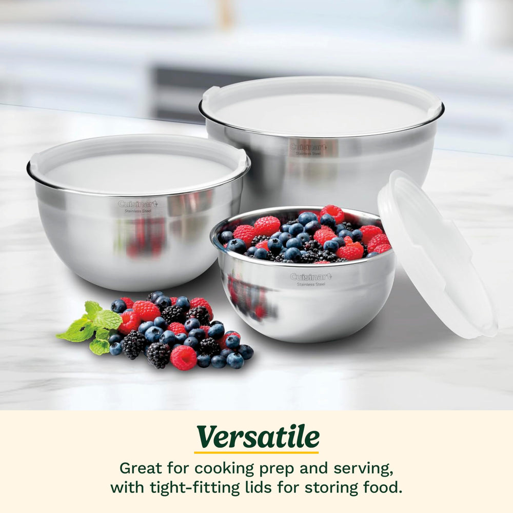 Cuisinart nested bowls demonstrating compact storage and space-saving benefit