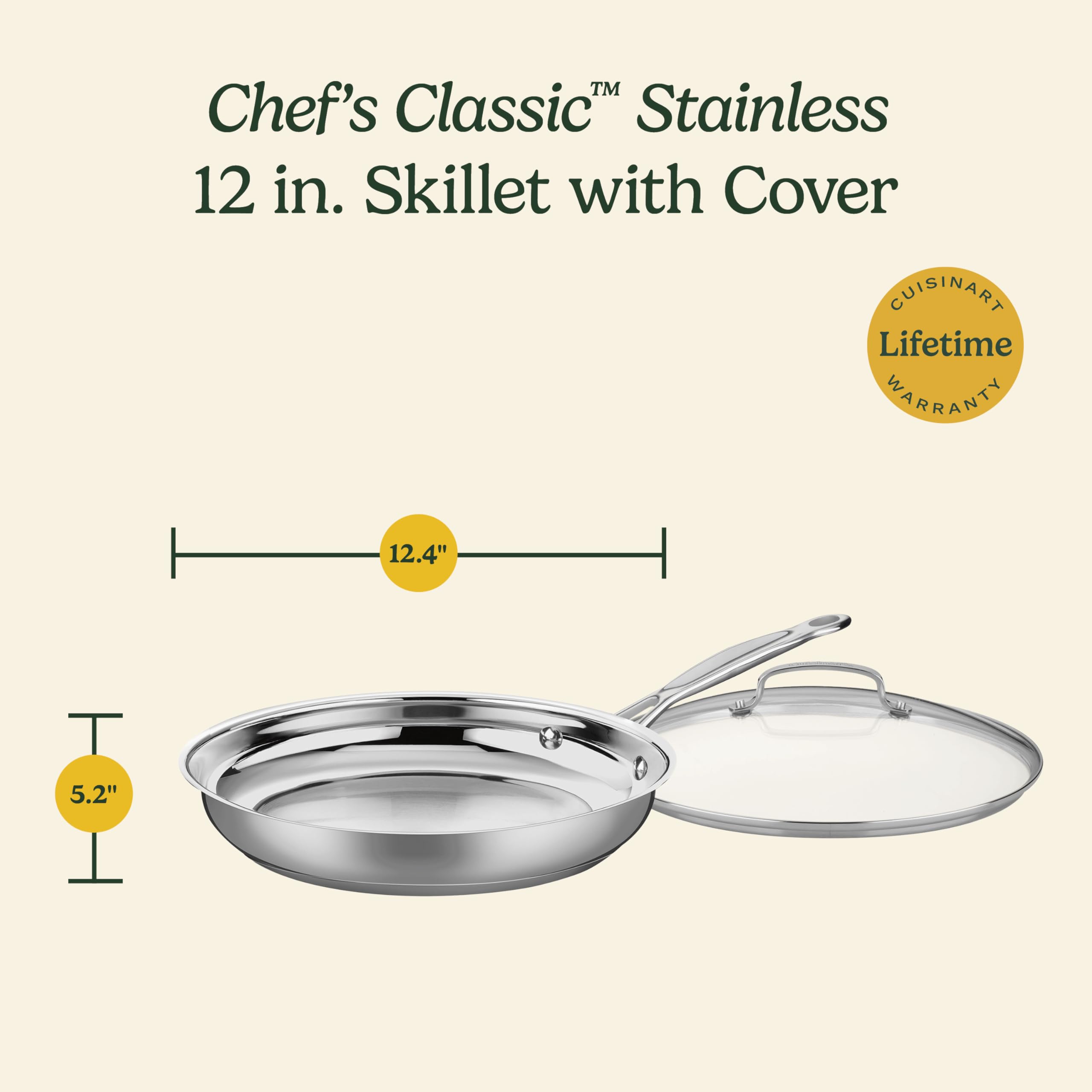 Cuisinart skillet searing chicken in kitchen showing excellent browning and control