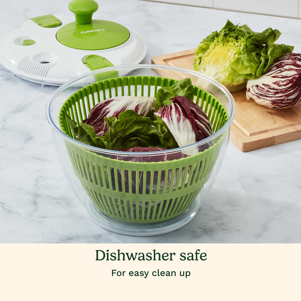 Cuisinart serving bowl on table with dressed salad, quick transition benefit
