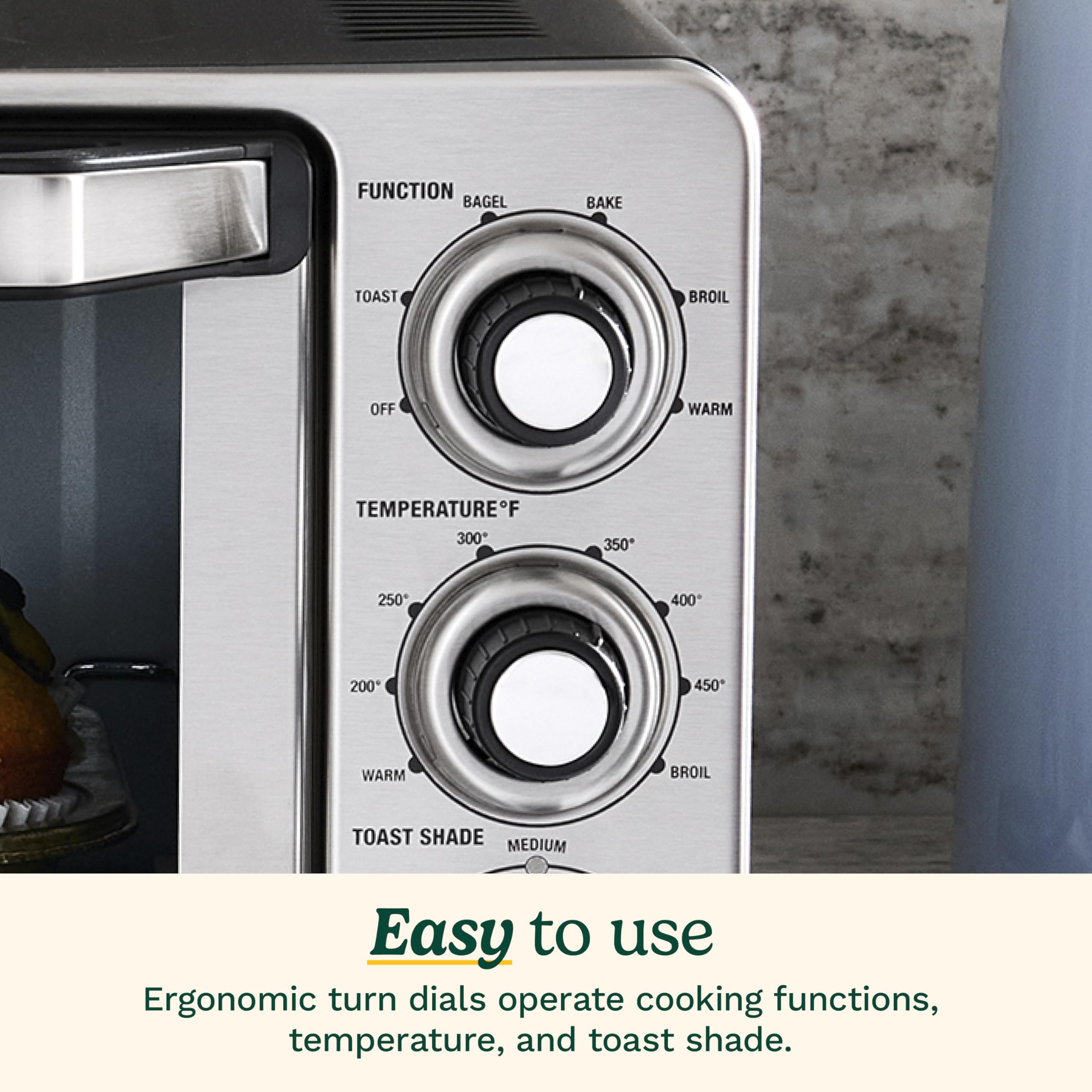 Cuisinart wire rack, broil rack and drip pan displayed for ready-to-use functionality
