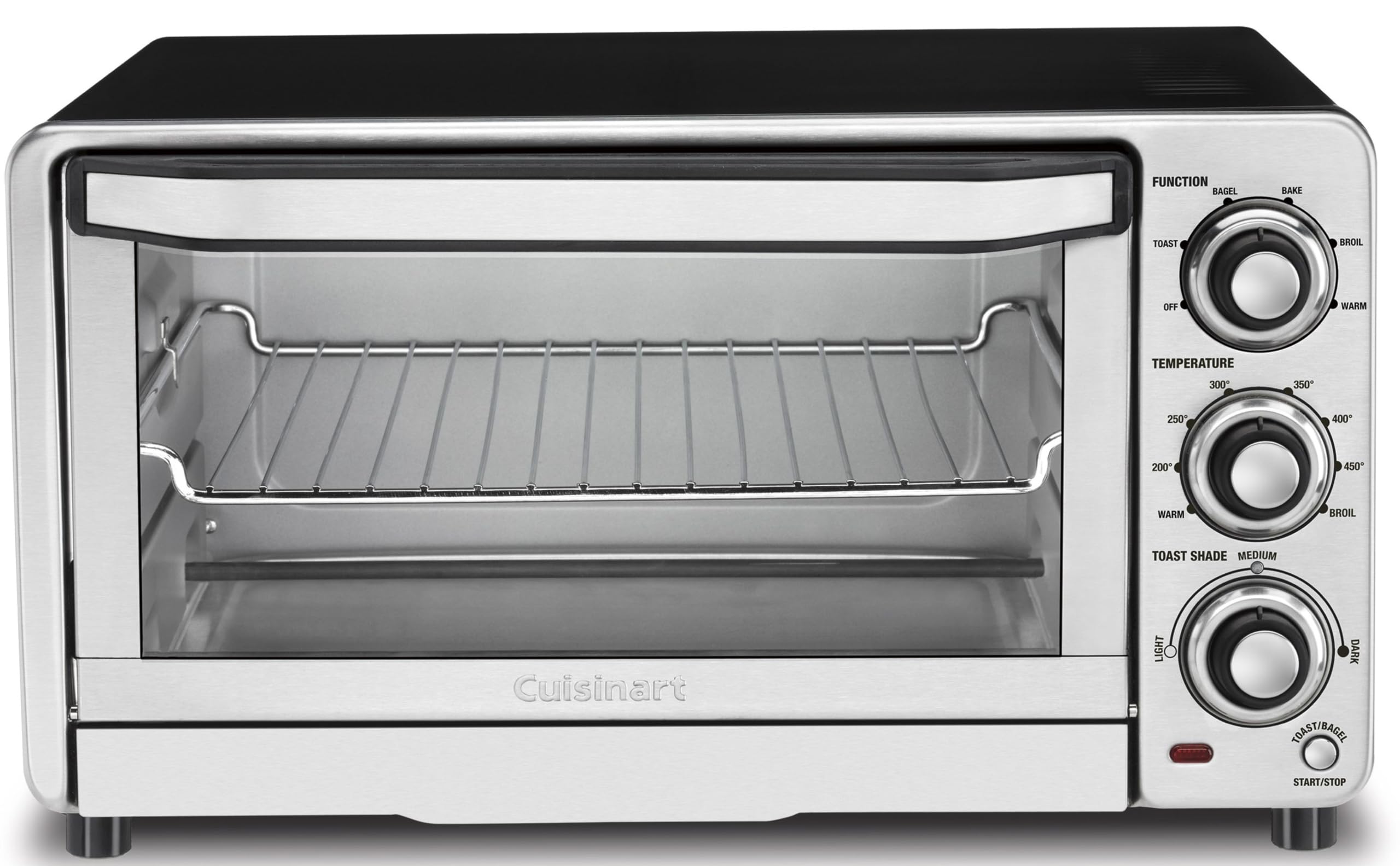 Cuisinart front view showing stainless steel design and space-saving footprint benefits