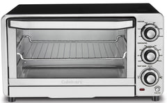 Cuisinart front view showing stainless steel design and space-saving footprint benefits
