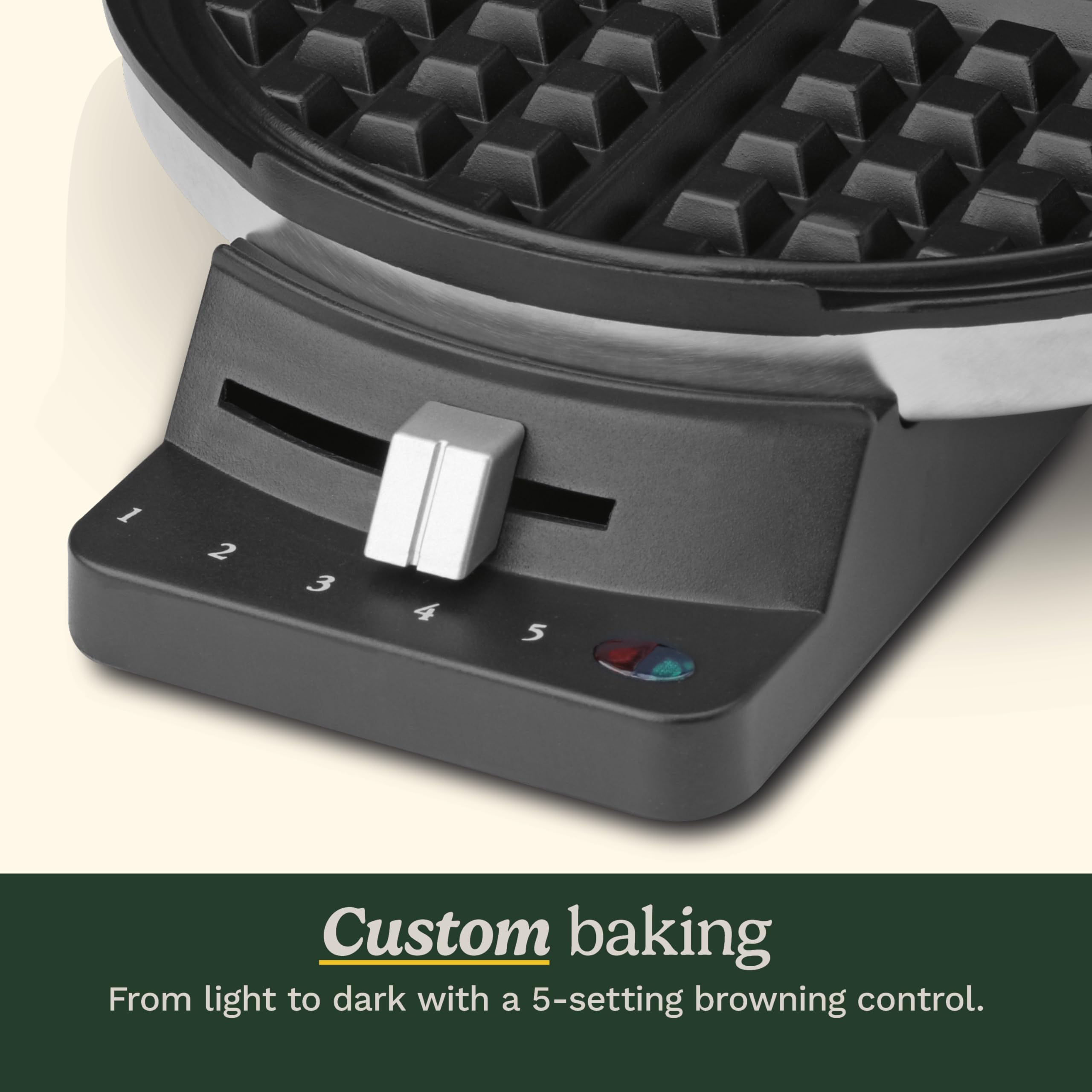 Cuisinart browning dial and red green indicator lights for precise control