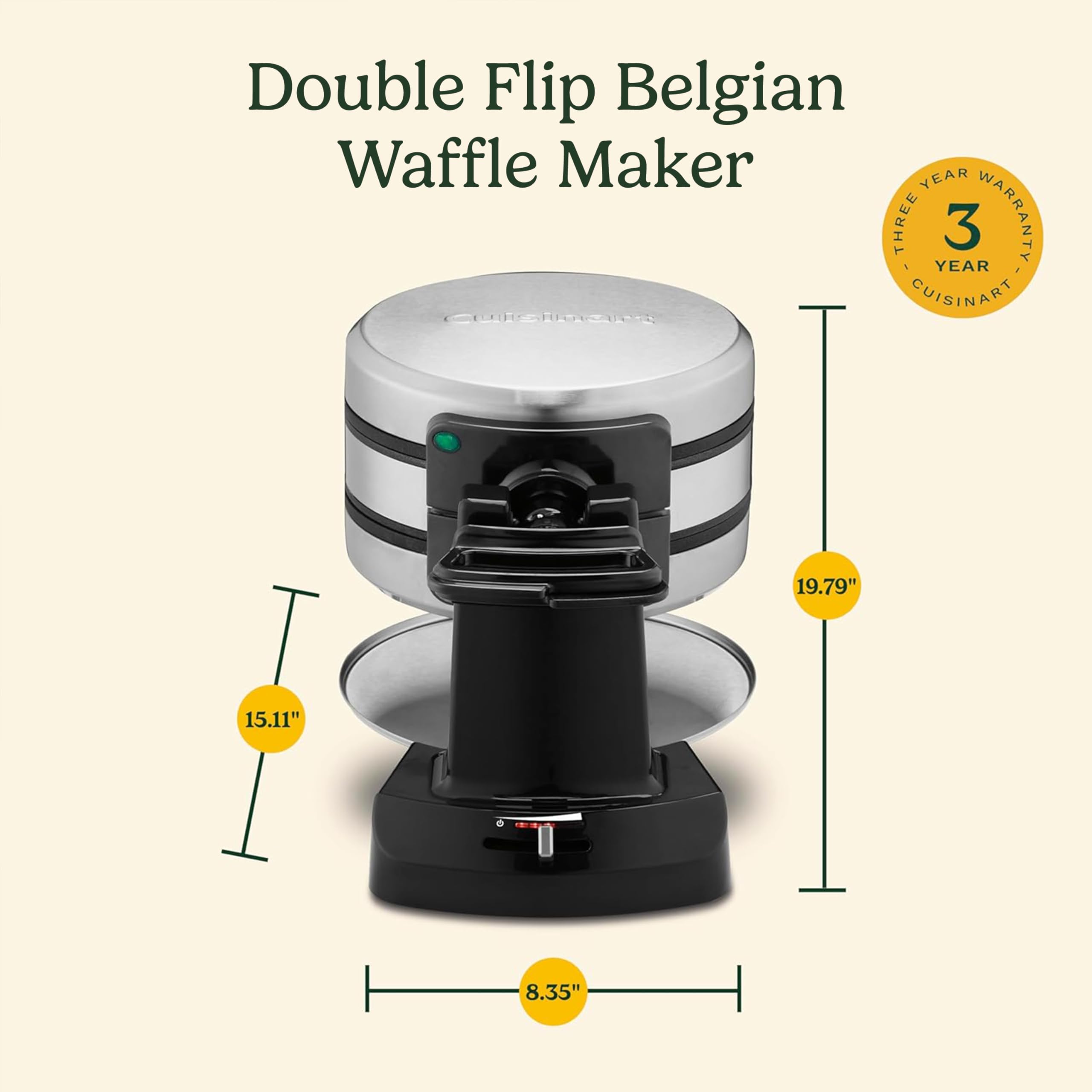 Cuisinart waffle maker in breakfast setting for quick family meals and entertaining