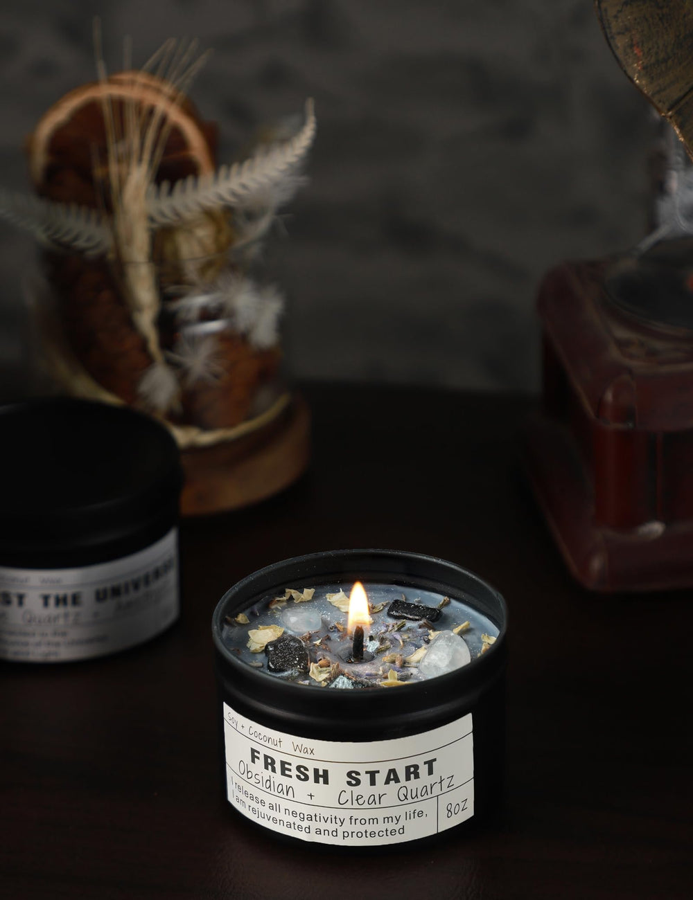 CULACEE candle in use lit beside meditation cushion for relaxation
