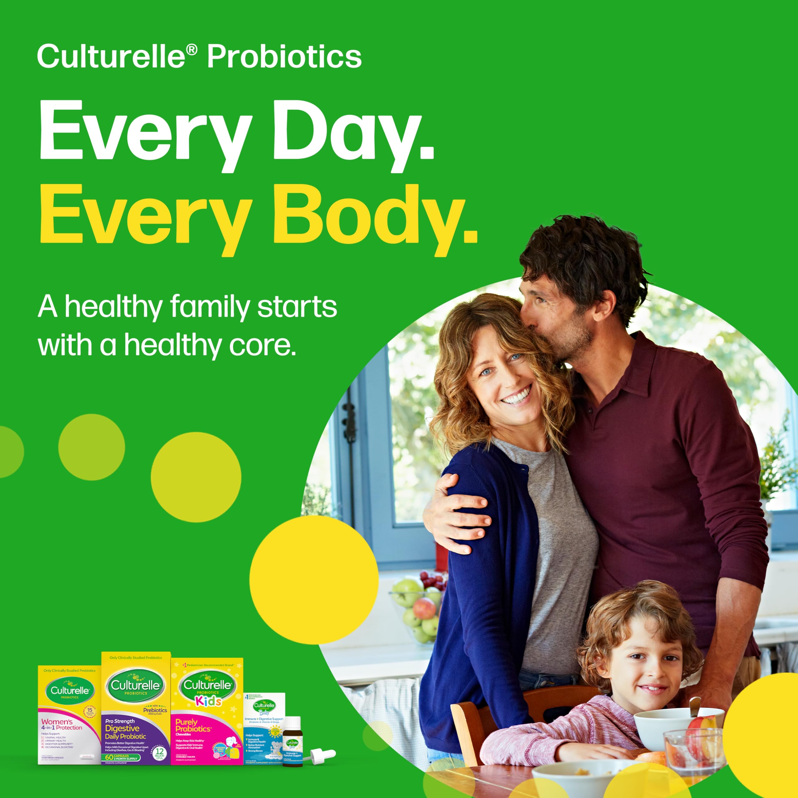 Culturelle 30-count bottle next to hand for scale and portability