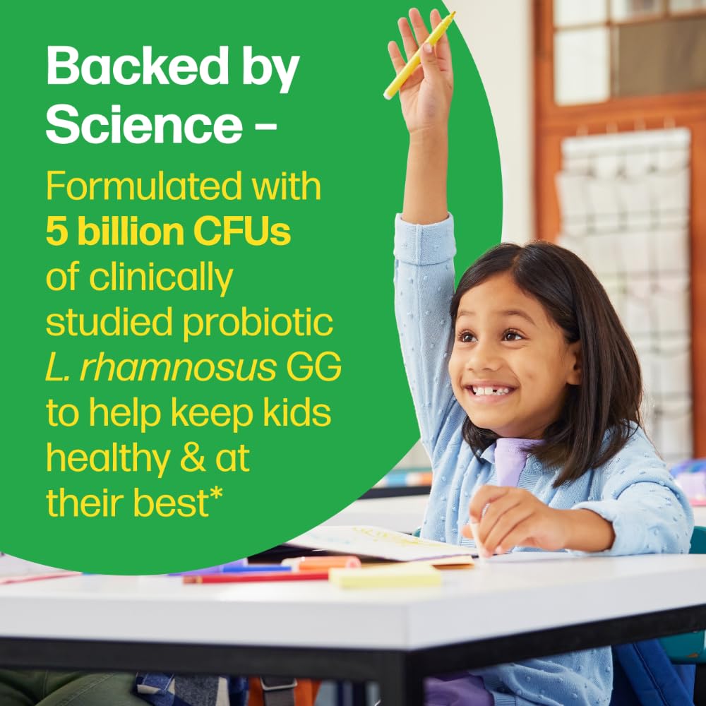 Culturelle supplement facts label highlighting LGG strain