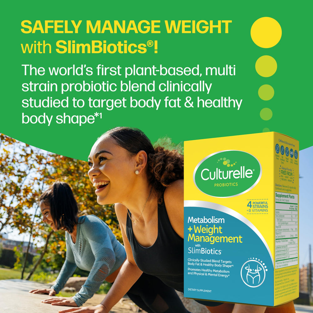 Two Culturelle capsules held in hand illustrating compact size and travel-ready benefit