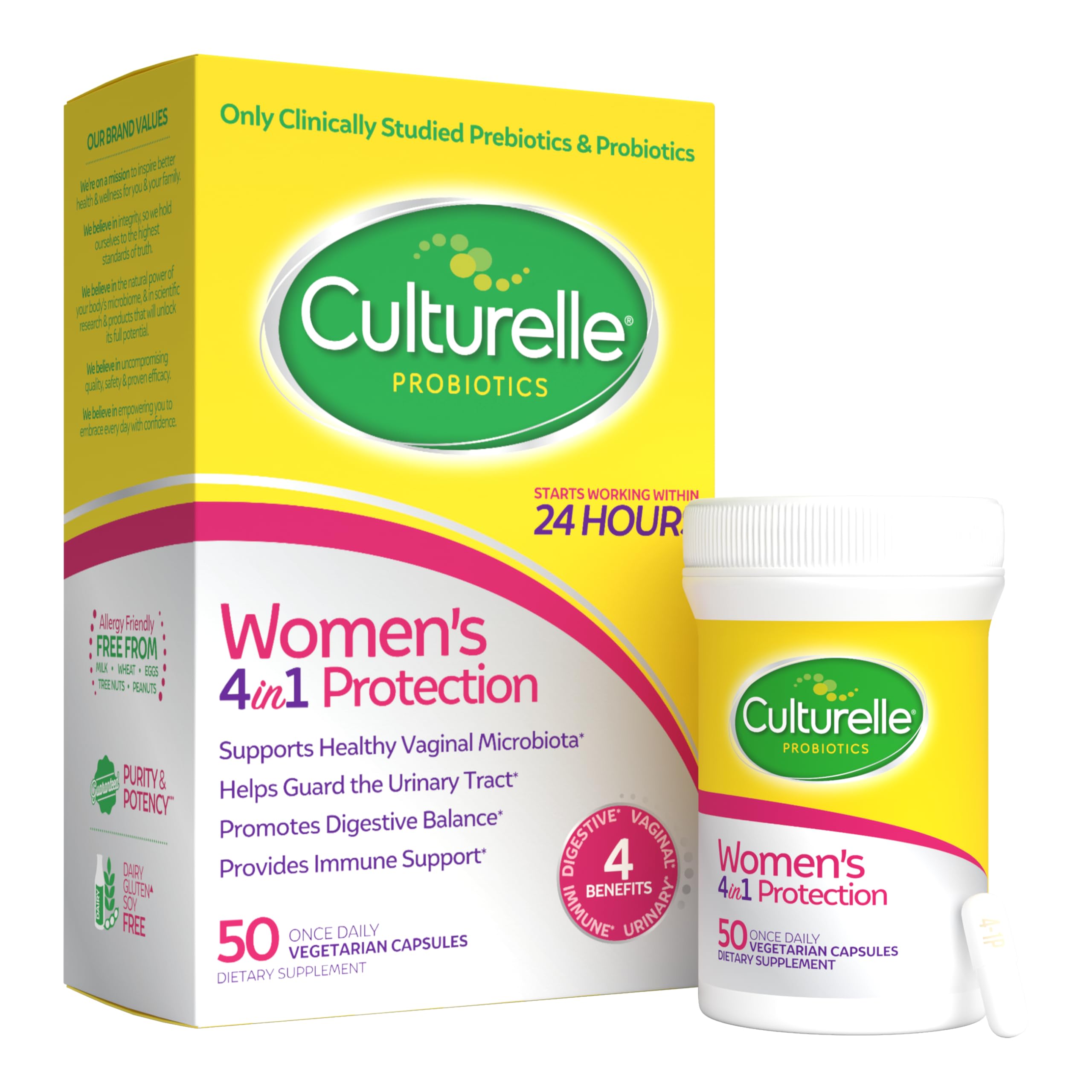 Culturelle front packaging showing product name and 50-count benefit