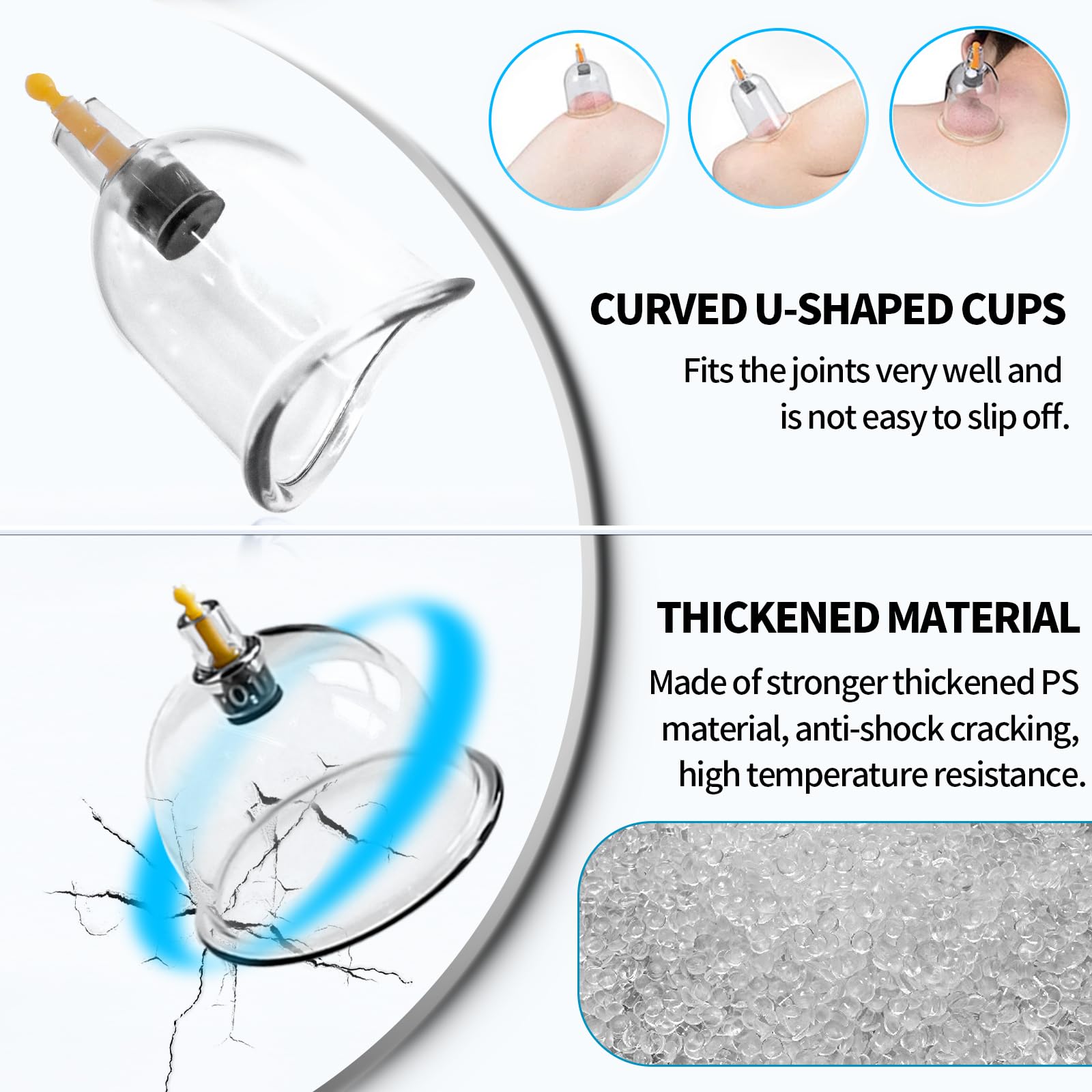 Cupluw magnetic studs and gua sha tool laid out for combined therapy options