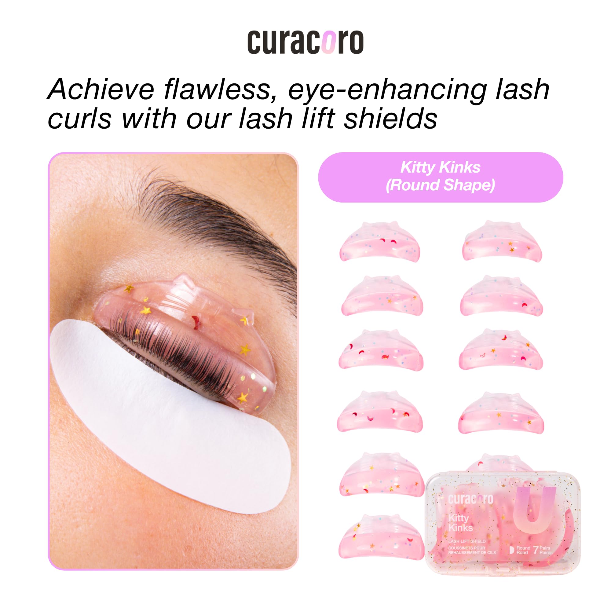 CURACORO lash lift kit with tools in a lifestyle scene inspiring salon or home use