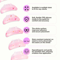 CURACORO seven different silicone rod sizes displayed to choose precise curl