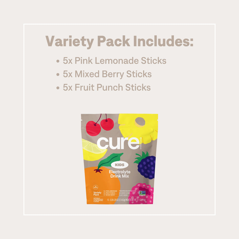 Cure Hydration label and certifications highlighting non-GMO and allergen-free