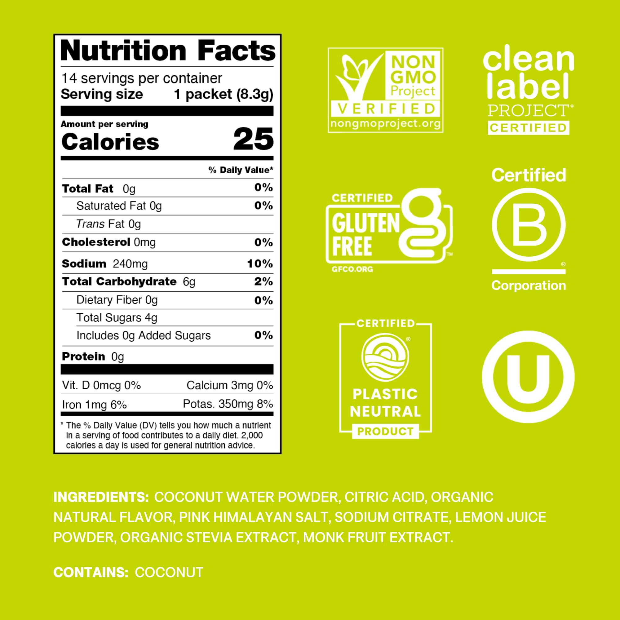 Cure Hydration lime packet close-up highlighting single-serve portability benefit
