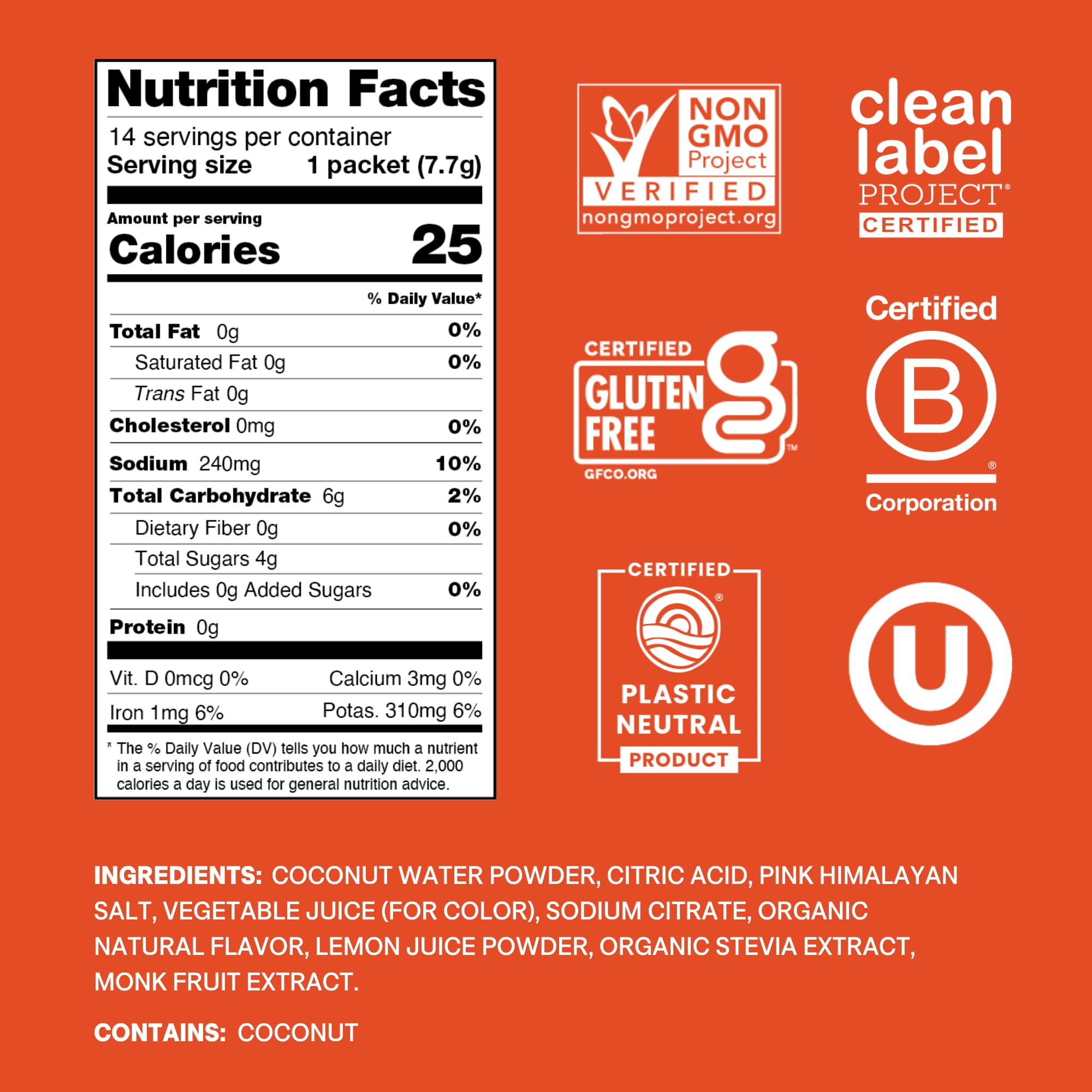 Cure Hydration open packet powder close-up showing natural ingredients
