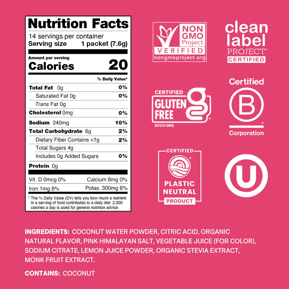 Cure Hydration powder close-up texture highlighting natural ingredients and quick mixability
