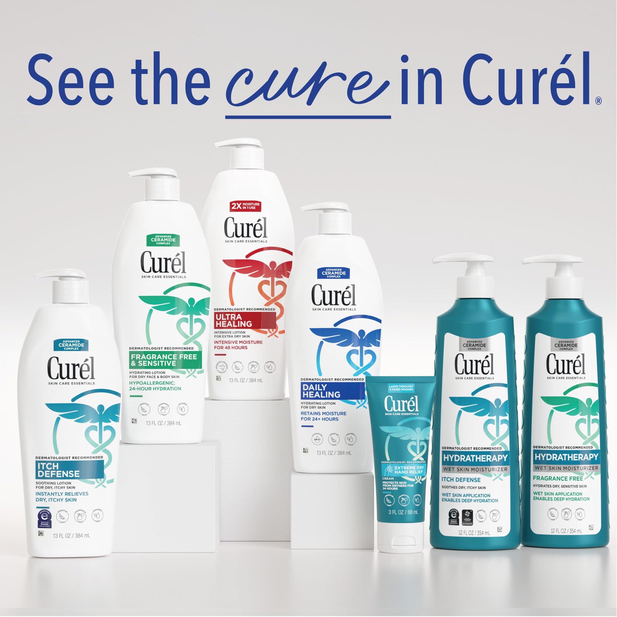 Using Curel on elbow to restore softness and reduce tightness